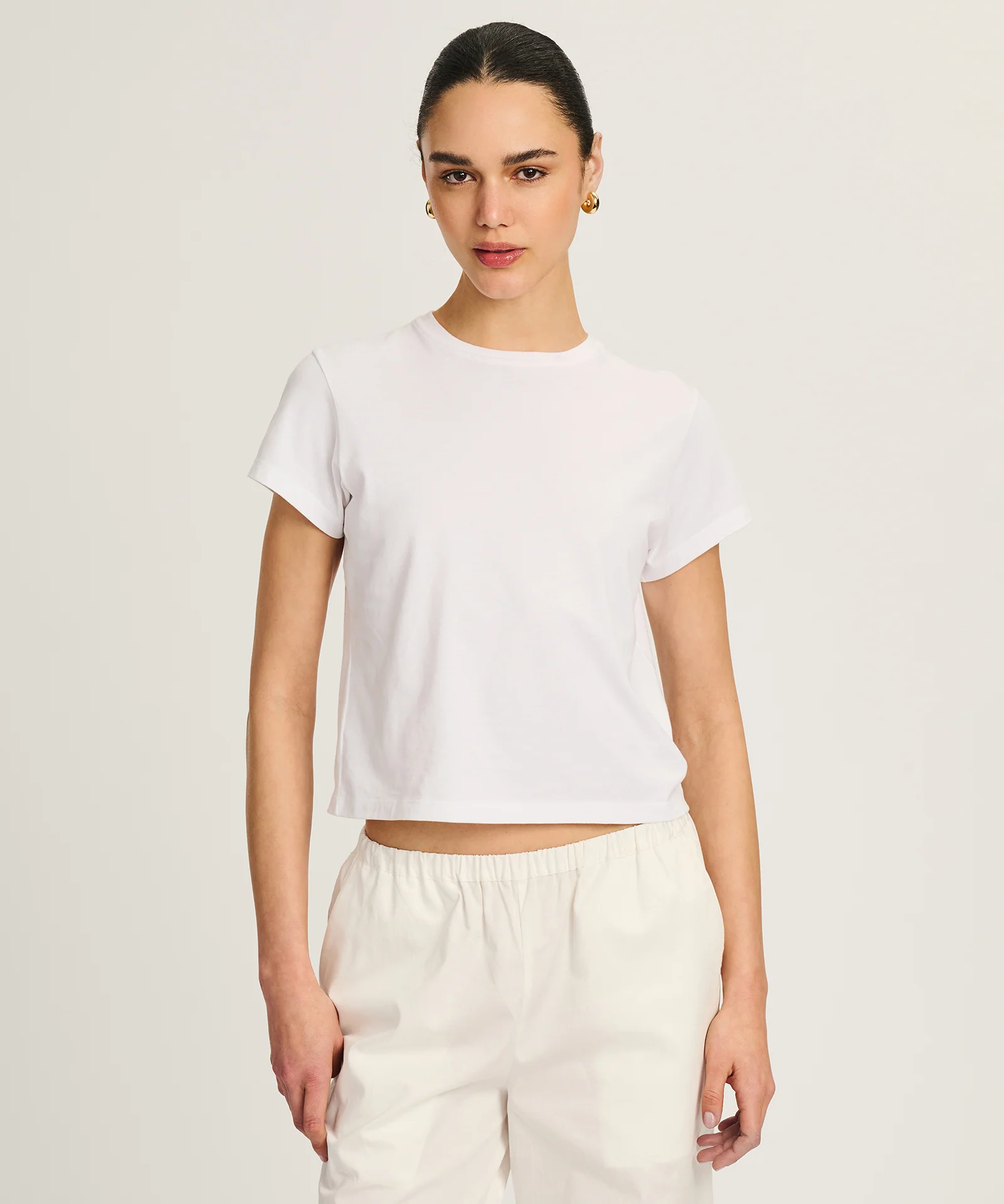 2-Pack Lightweight Brushed Cotton Relaxed Tee & Slim Tee - Image 3