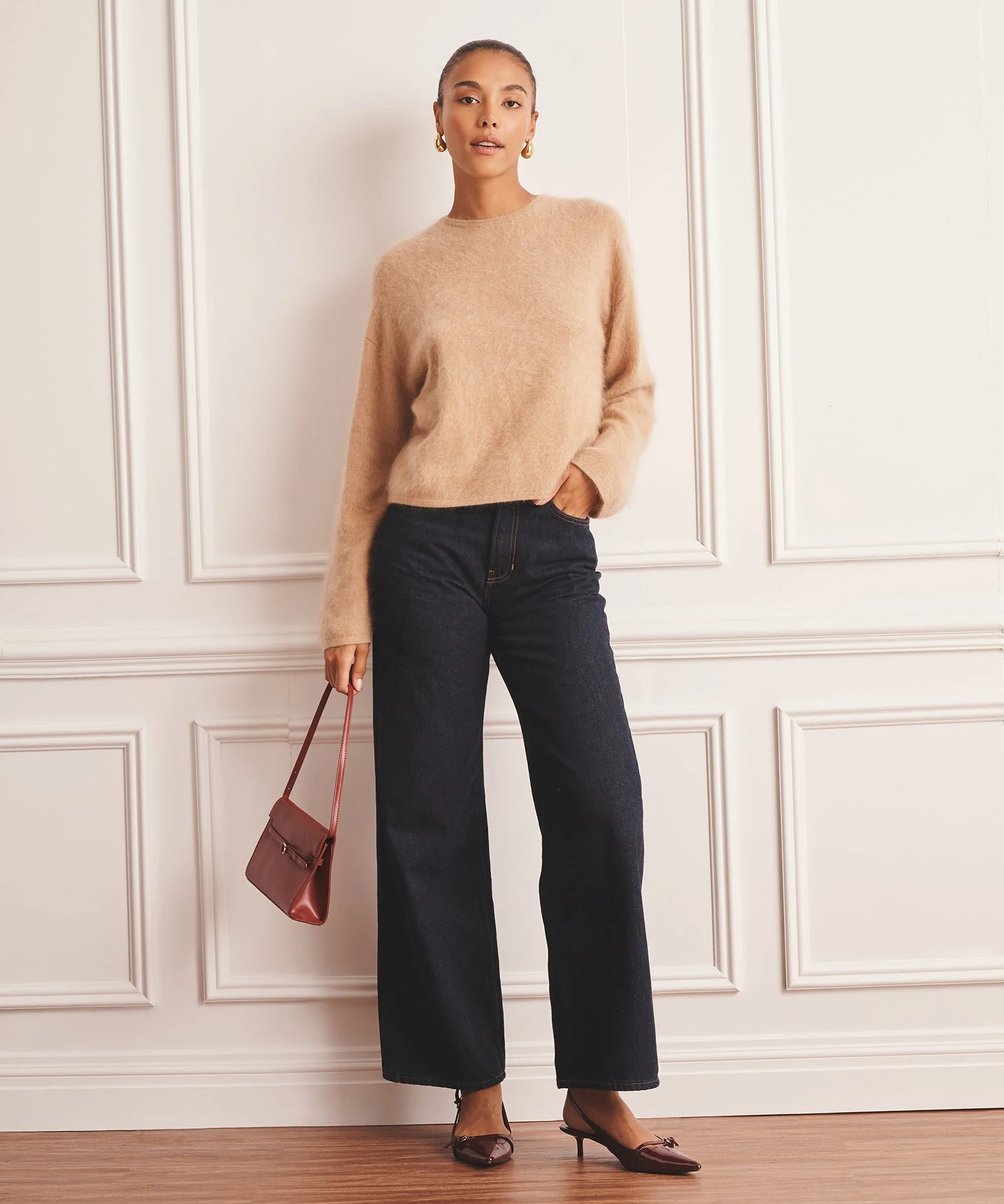 Brushed Luxe Cashmere Crewneck Sweater - Image 13