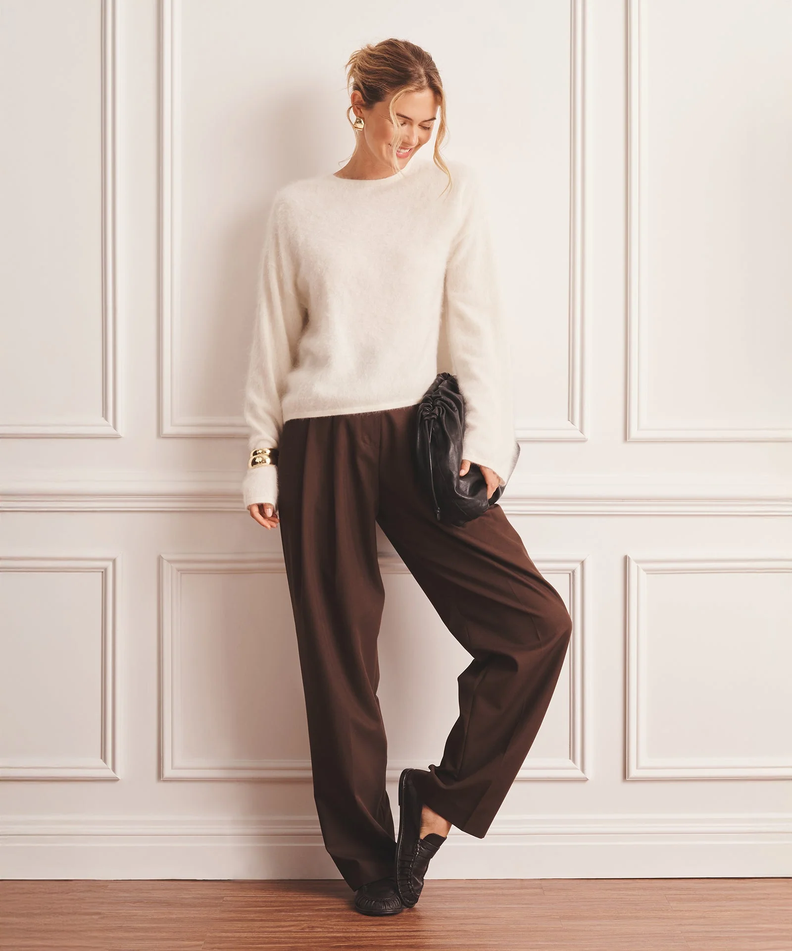 Brushed Luxe Cashmere Crewneck Sweater - Image 6