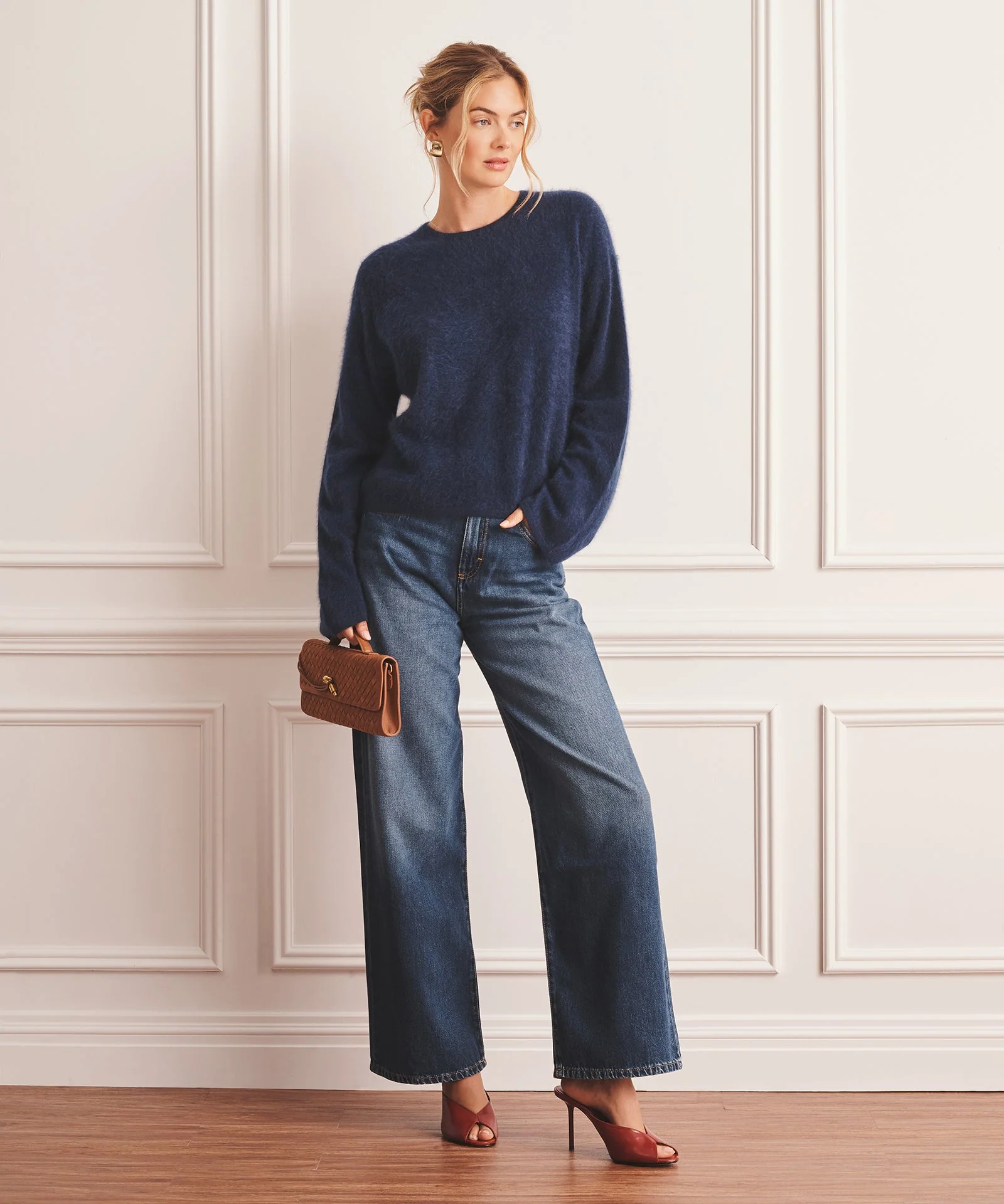 Brushed Luxe Cashmere Crewneck Sweater - Image 8