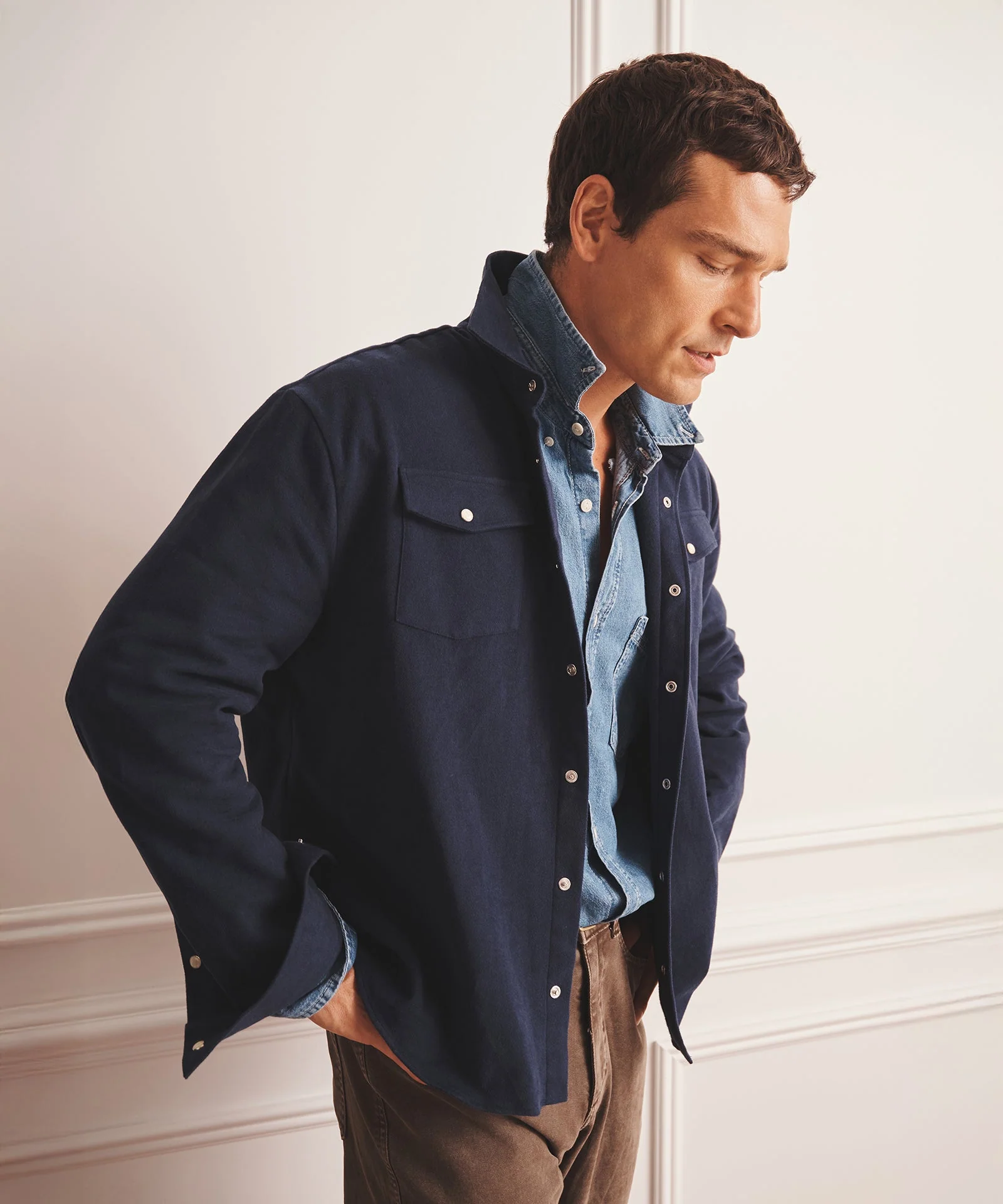 Brushed Cotton Shirt Jacket - Image 11