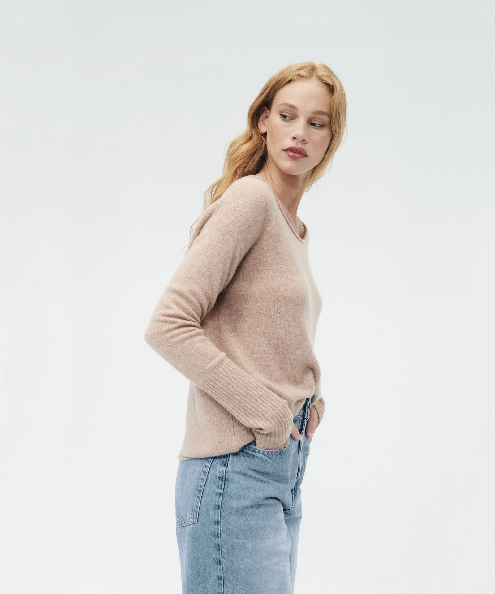 Lightweight Cashmere Boatneck Sweater - Image 12