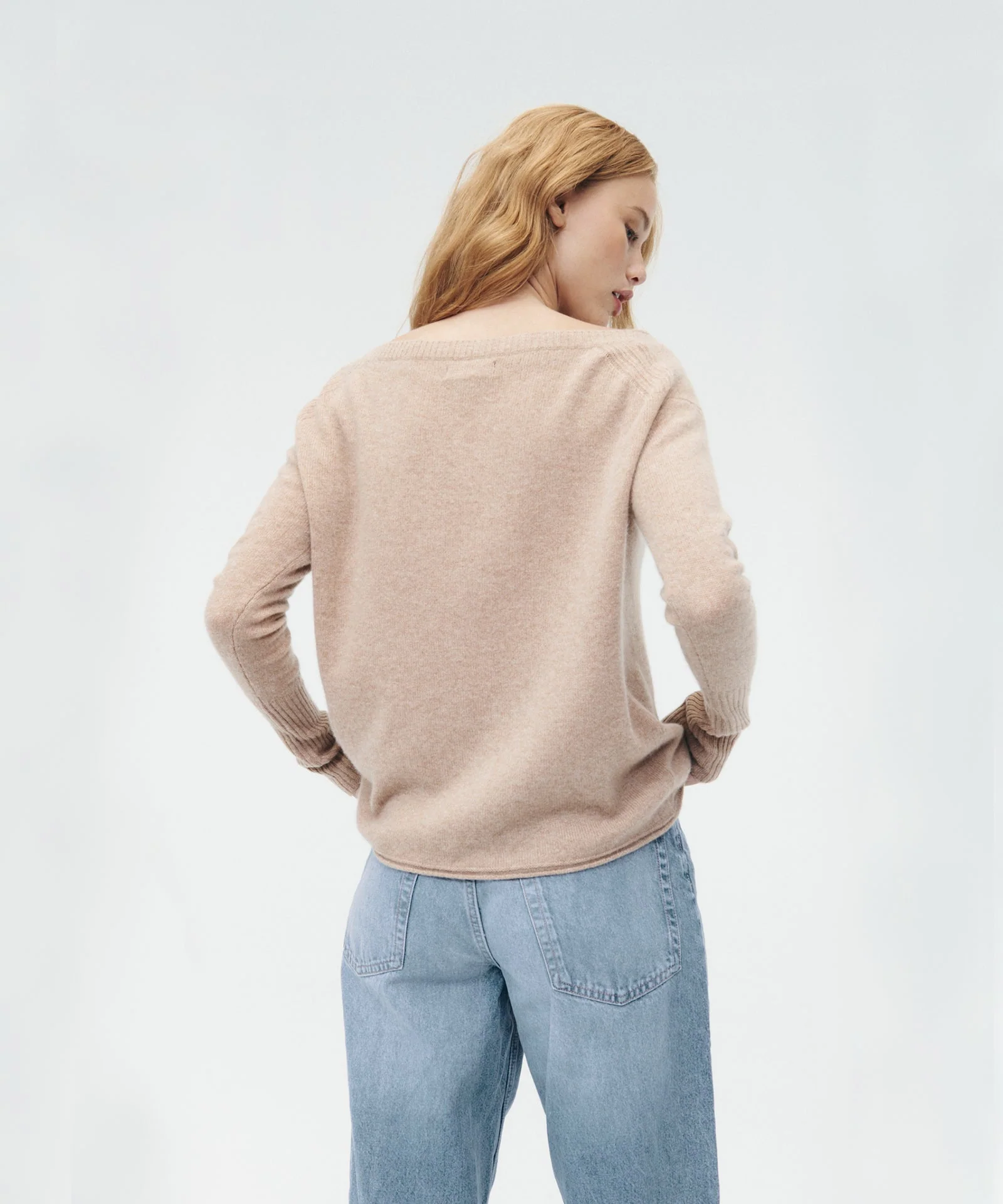 Lightweight Cashmere Boatneck Sweater - Image 13