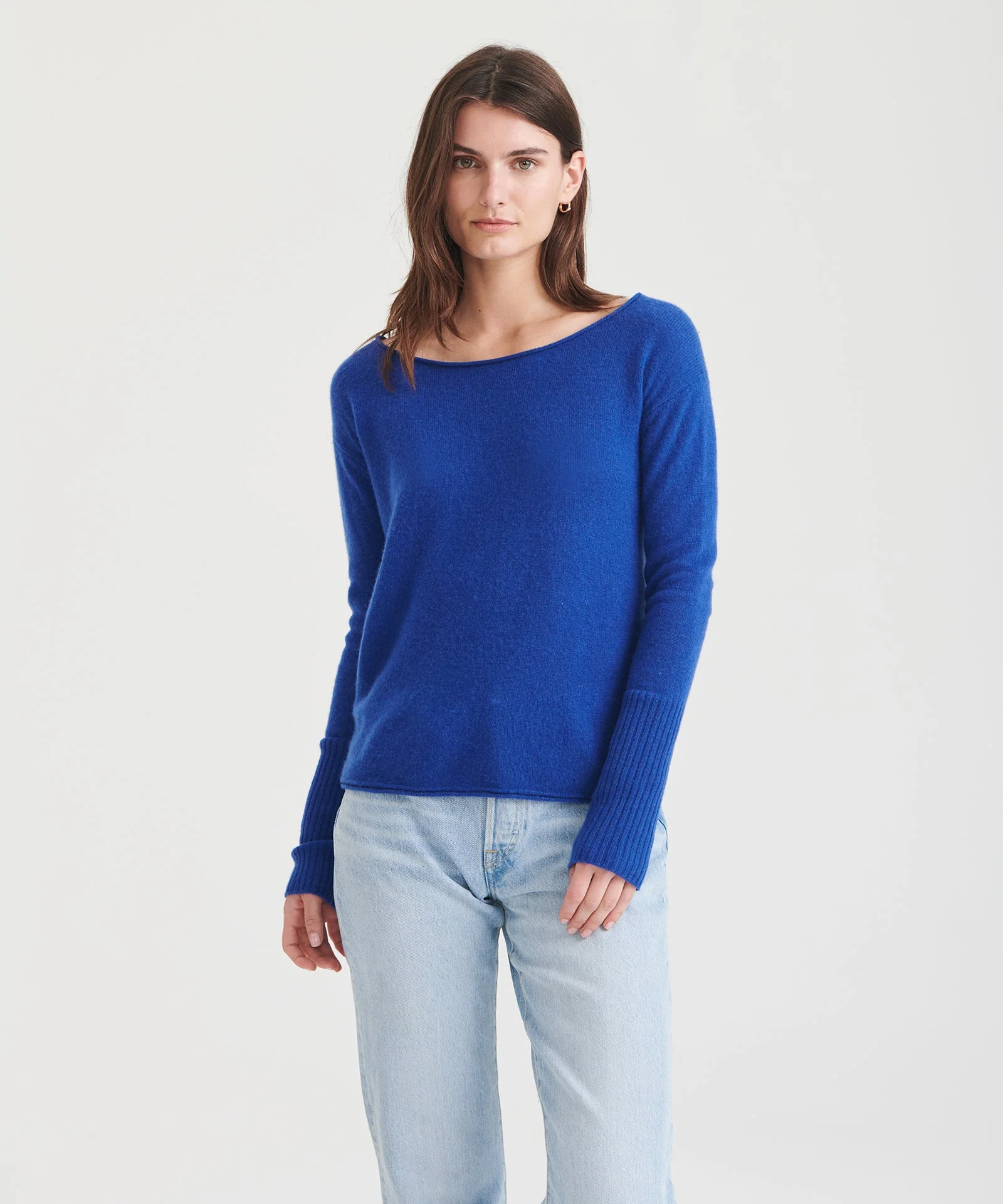 Lightweight Cashmere Boatneck Sweater - Image 18