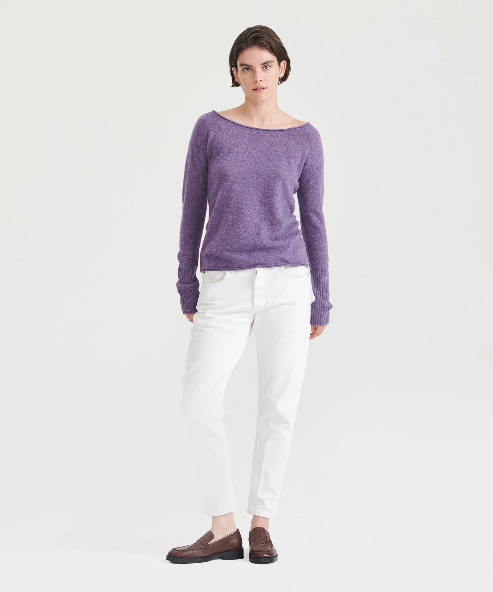 Lightweight Cashmere Boatneck Sweater - Image 23
