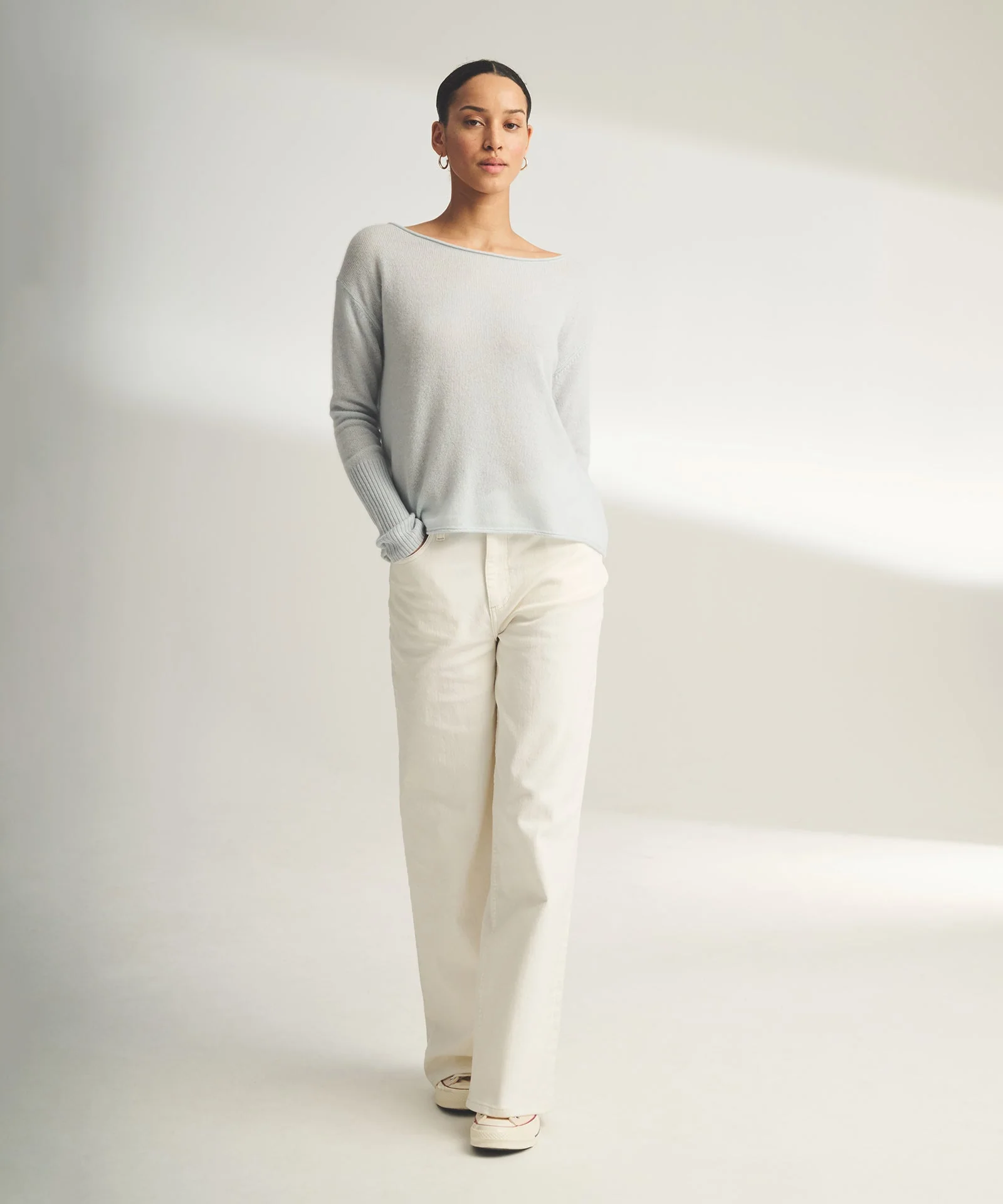 Lightweight Cashmere Boatneck Sweater - Image 33