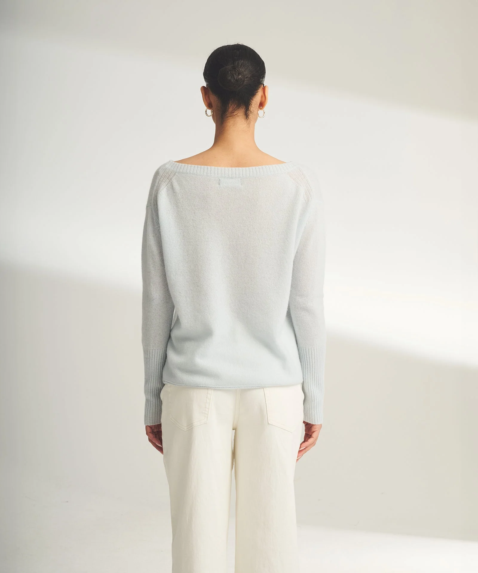 Lightweight Cashmere Boatneck Sweater - Image 35