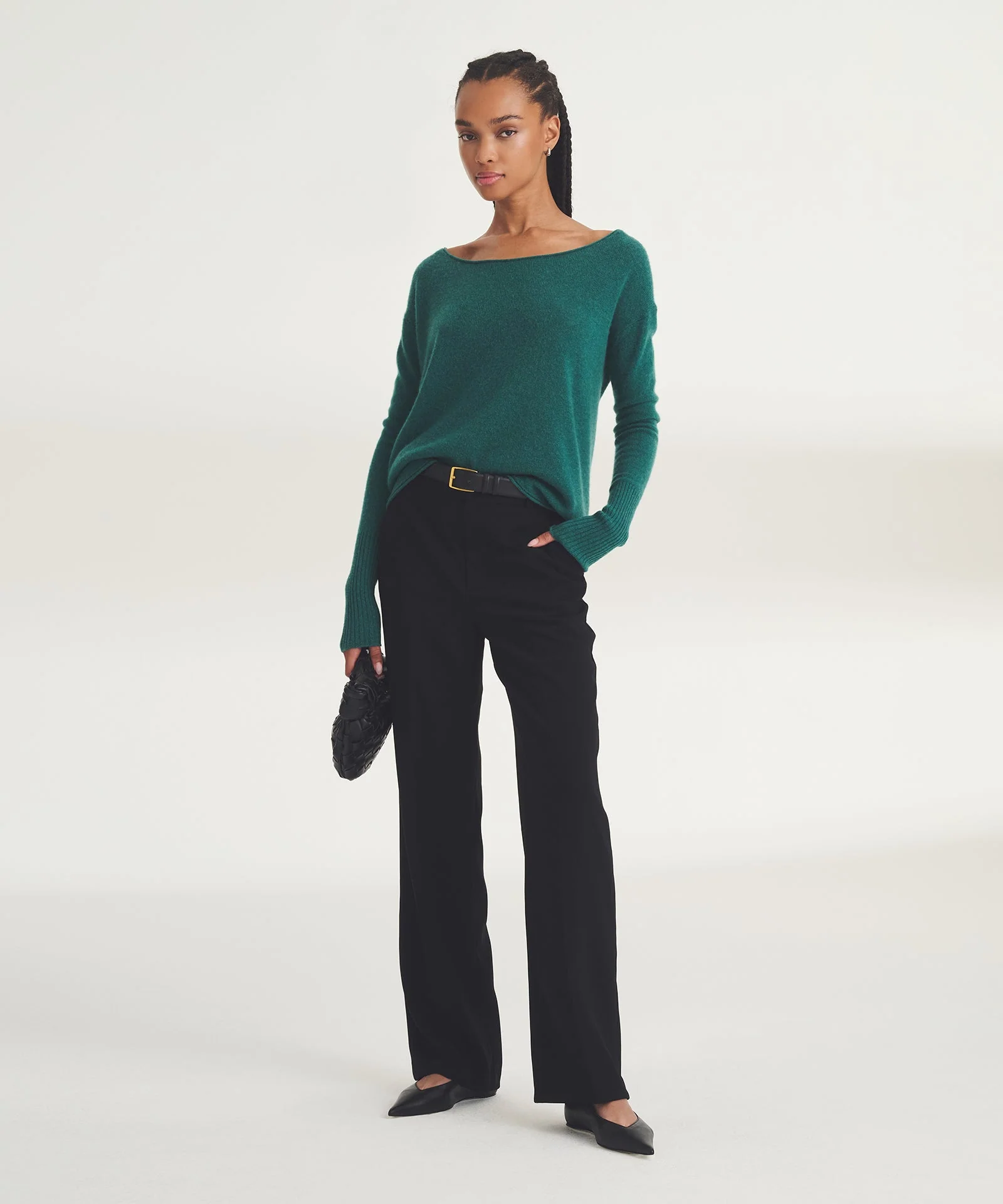 Lightweight Cashmere Boatneck Sweater - Image 37
