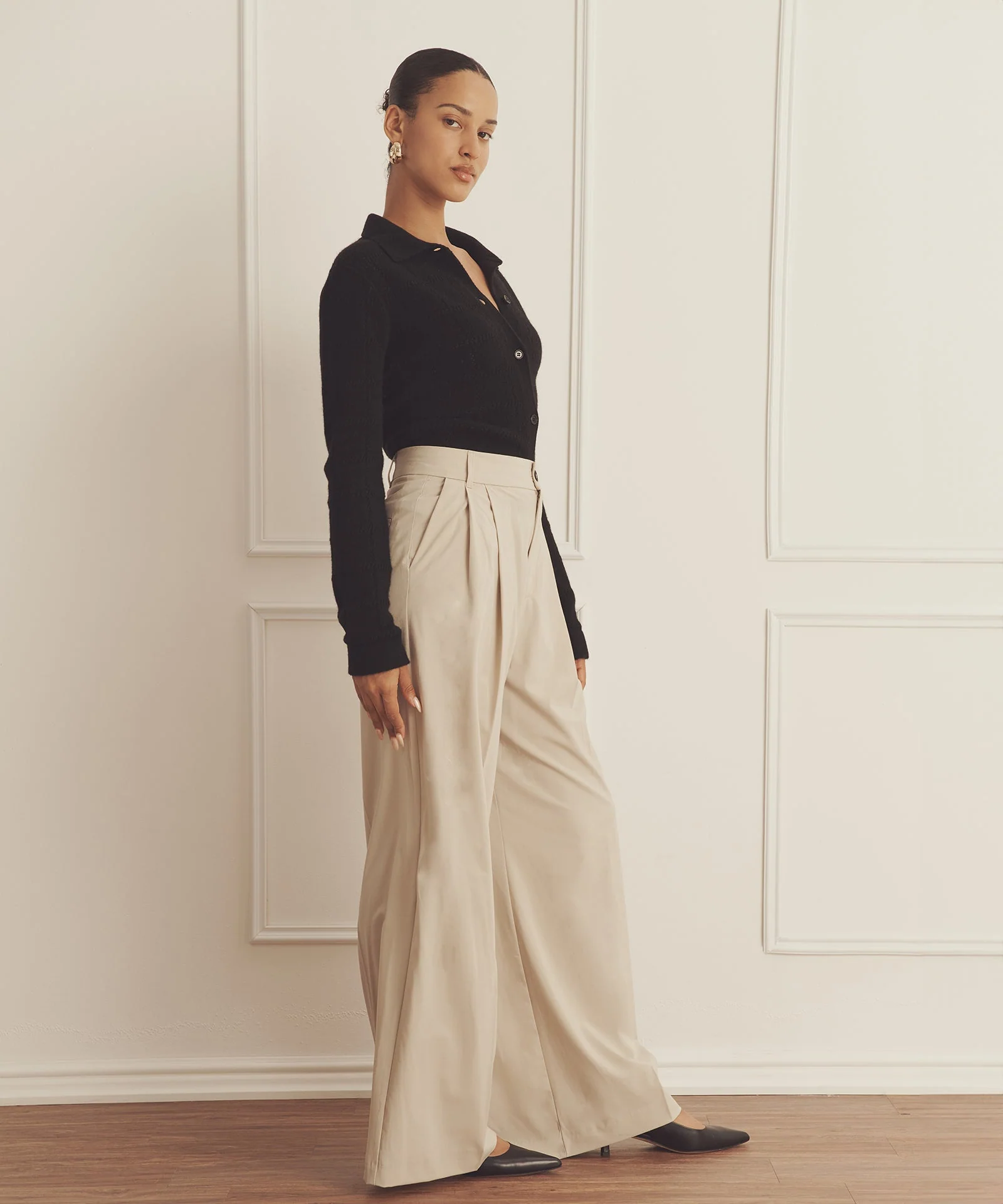 Novelty Cashmere Crochet Inspired Button Up - Image 10