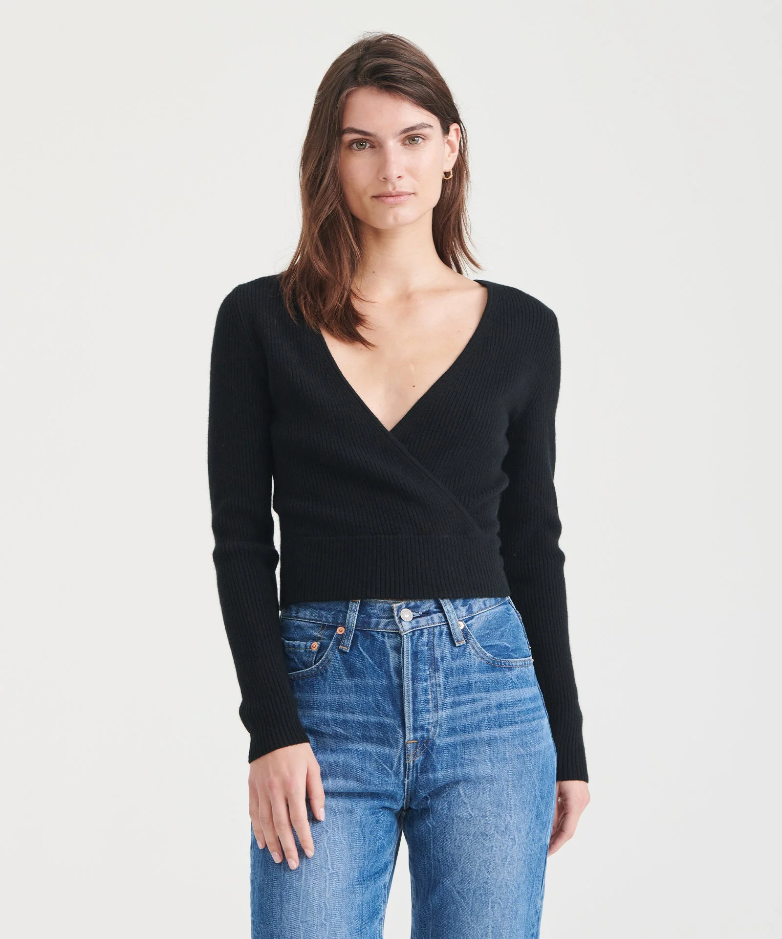 Signature Cashmere Crossover Sweater - Image 13