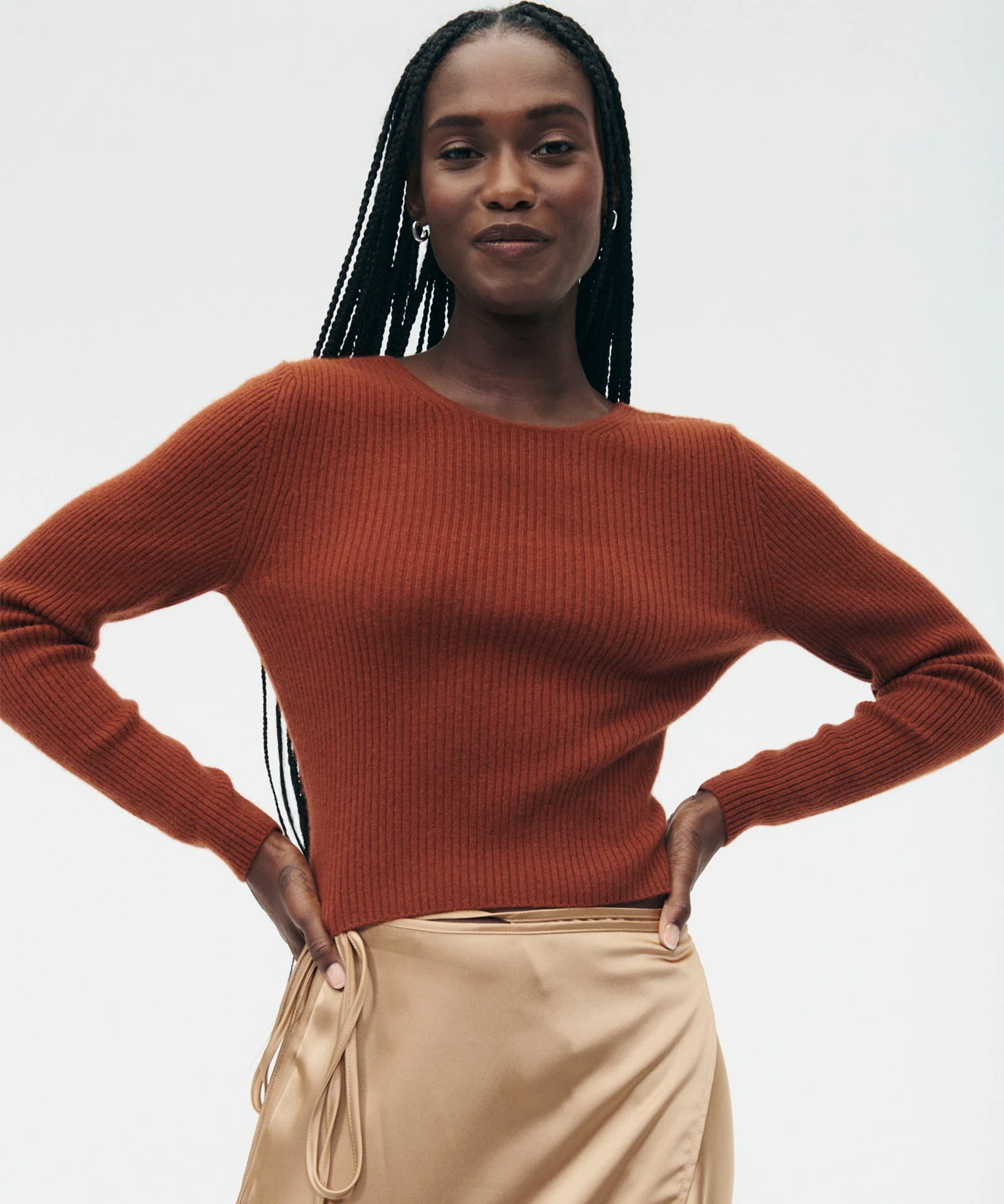 Signature Cashmere Crossover Sweater - Image 3