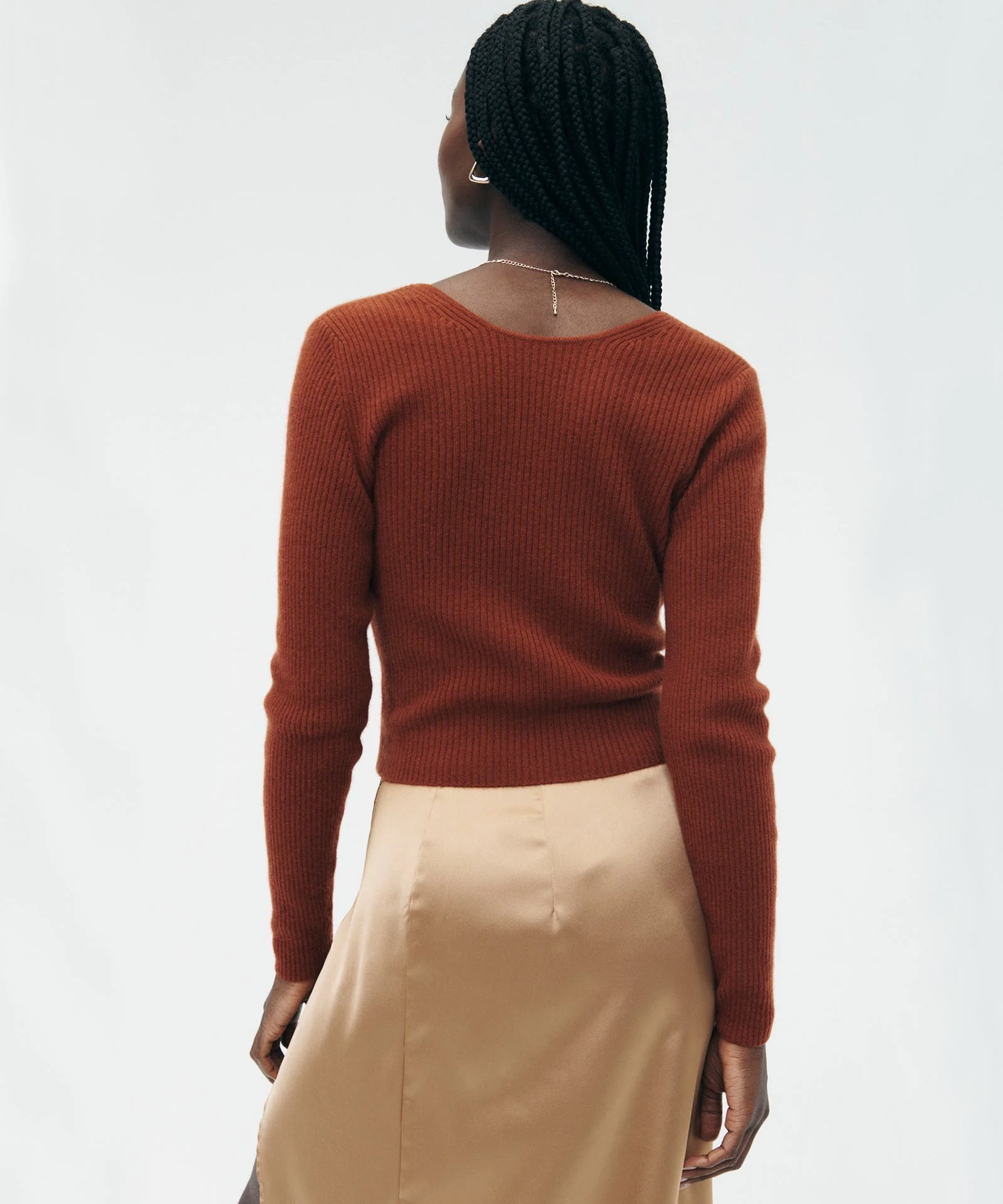 Signature Cashmere Crossover Sweater - Image 5