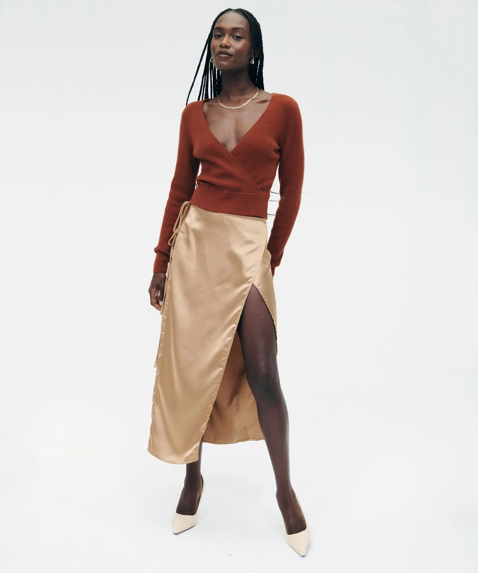 Signature Cashmere Crossover Sweater - Image 7
