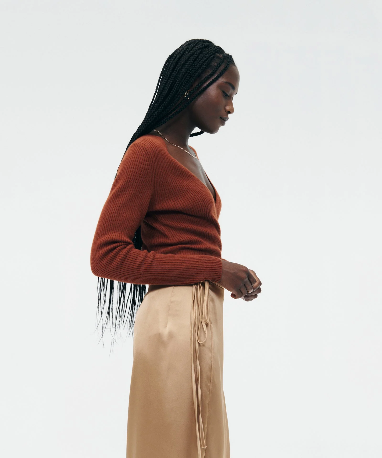 Signature Cashmere Crossover Sweater - Image 8