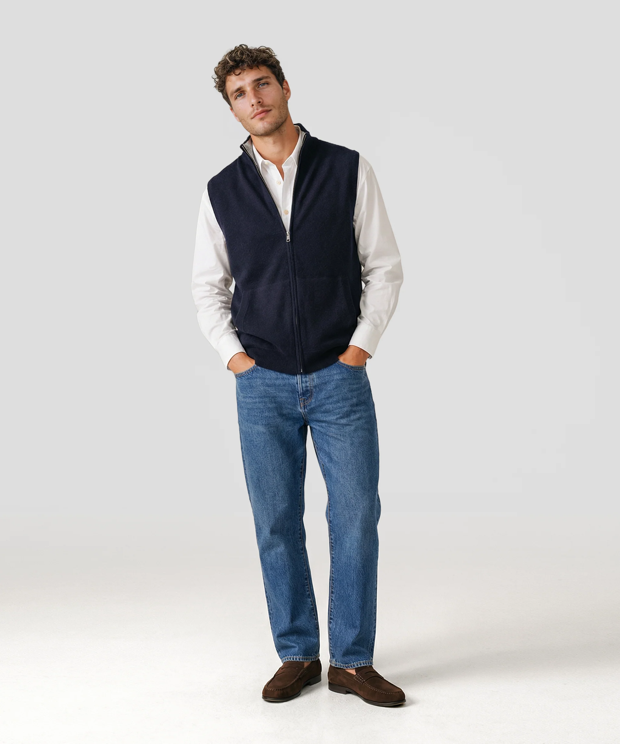 Cashmere Full Zip Vest - Image 2