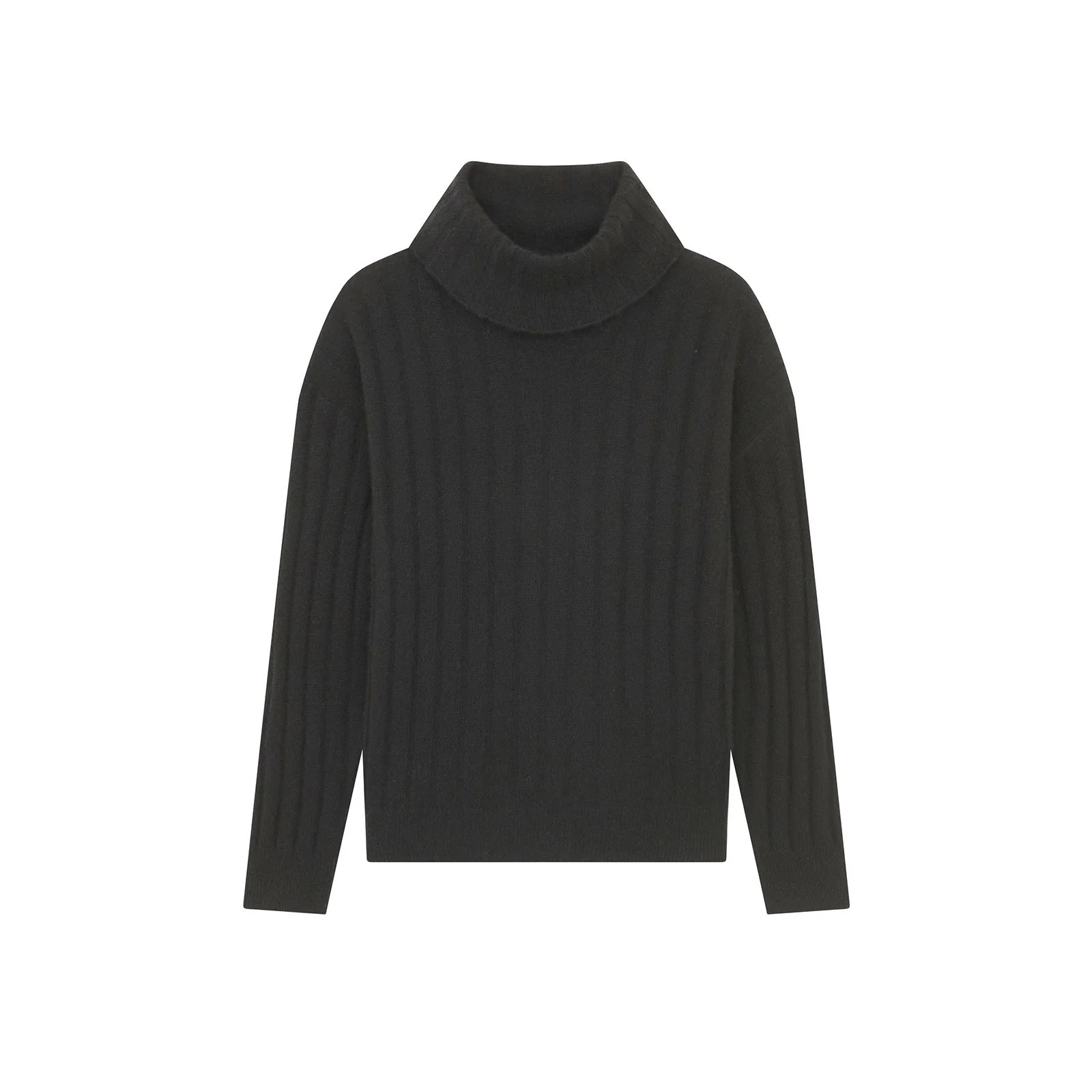 Cashmere Relaxed Ribbed Turtleneck - Image 12