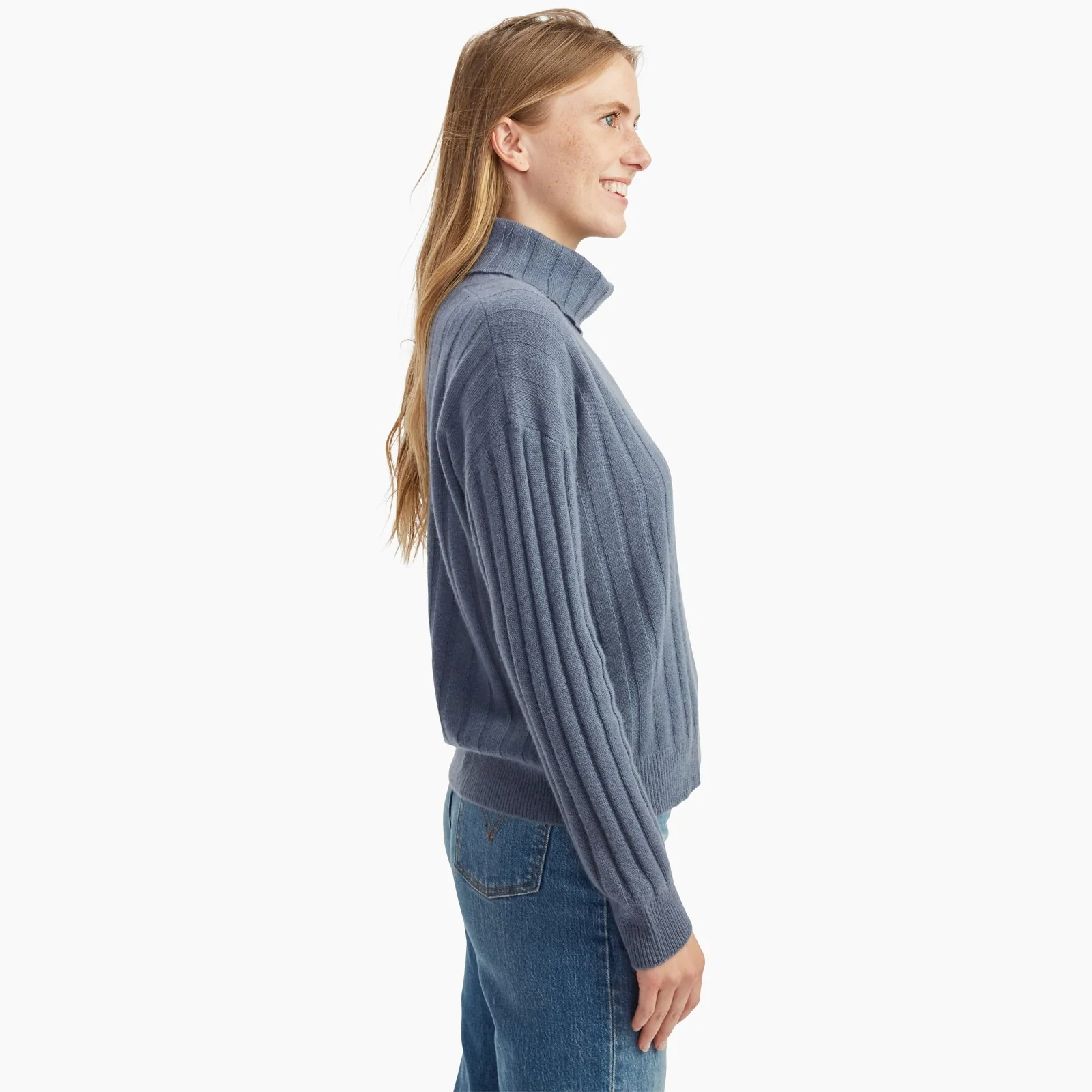 Cashmere Relaxed Ribbed Turtleneck - Image 13