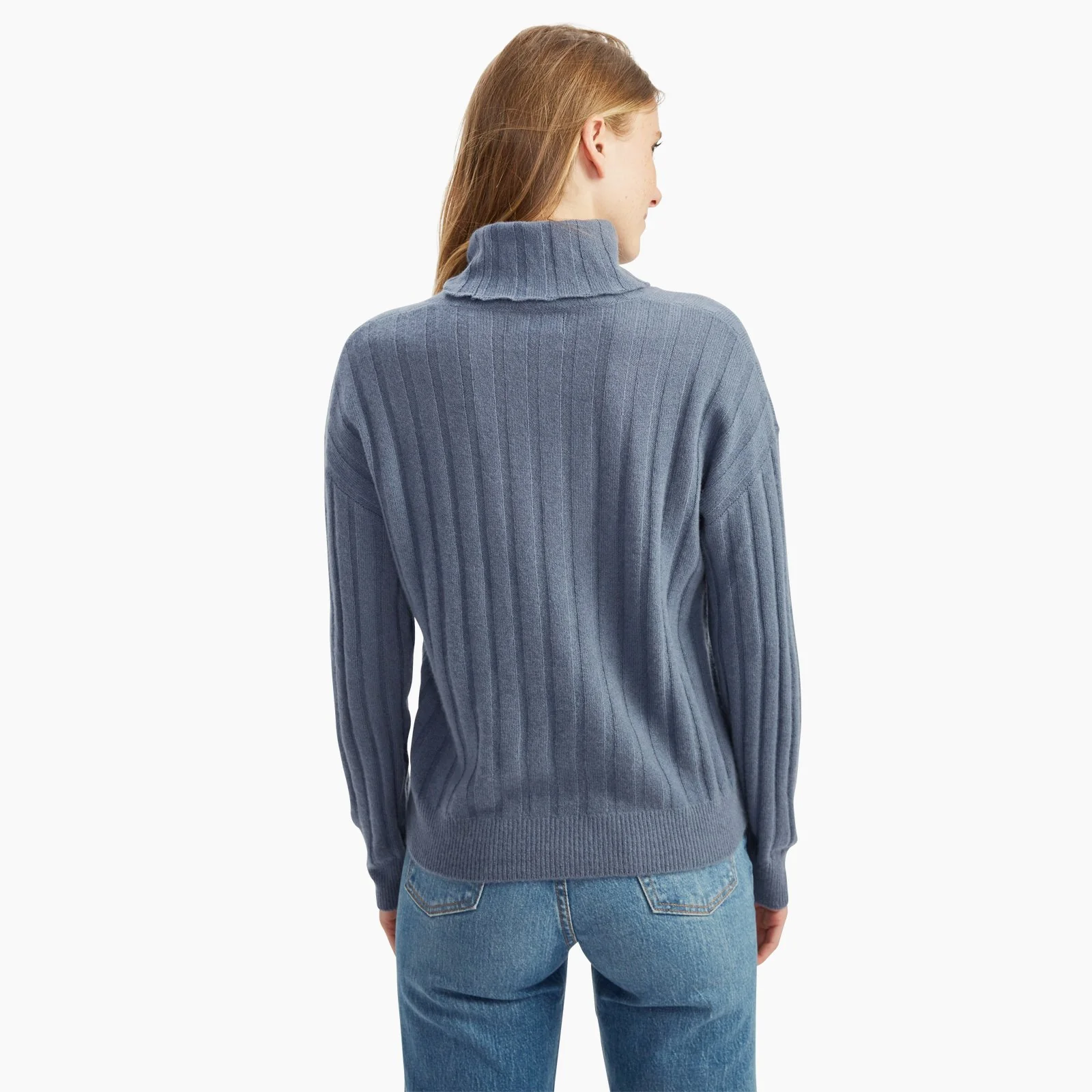 Cashmere Relaxed Ribbed Turtleneck - Image 14