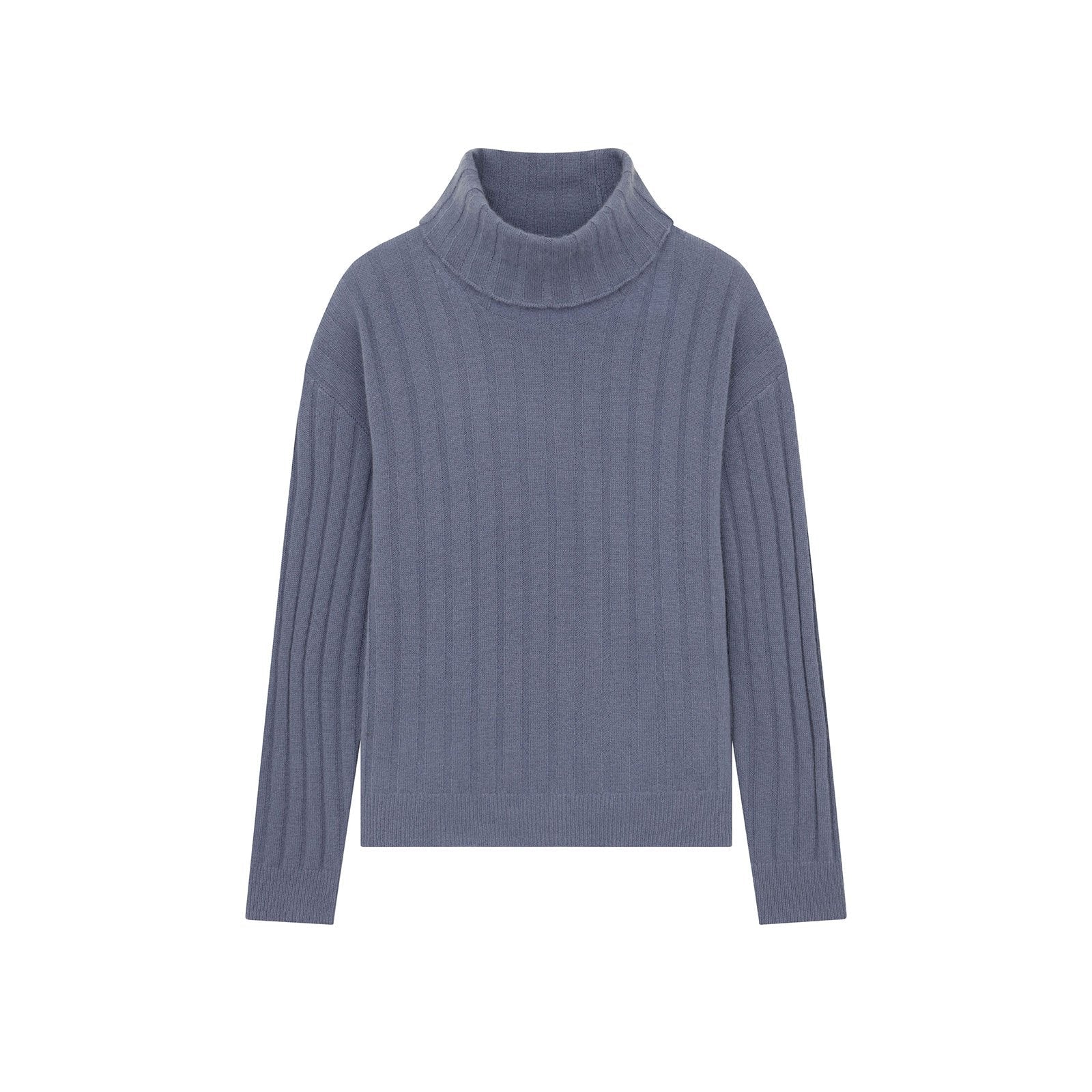 Cashmere Relaxed Ribbed Turtleneck - Image 16