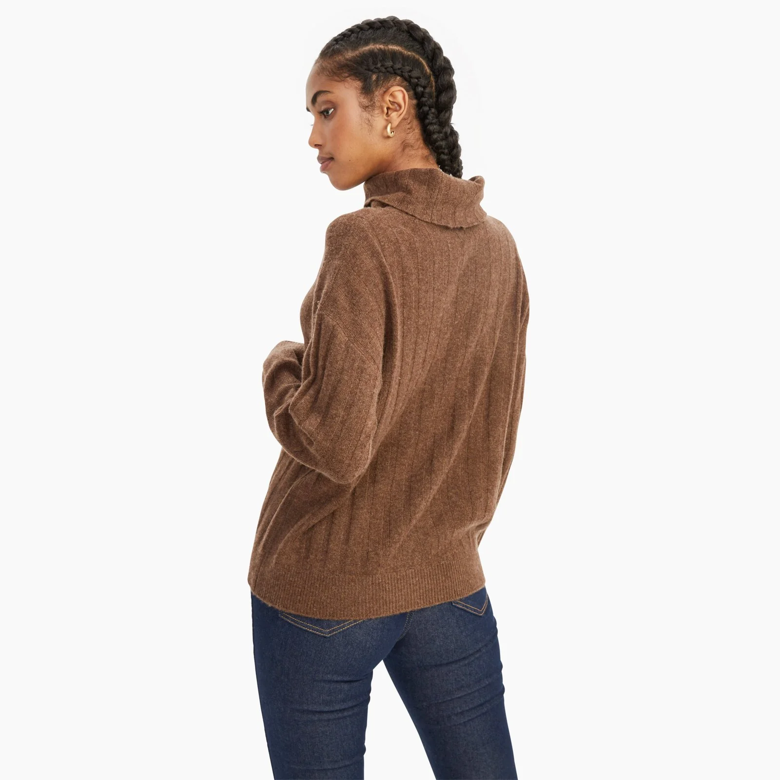 Cashmere Relaxed Ribbed Turtleneck - Image 7