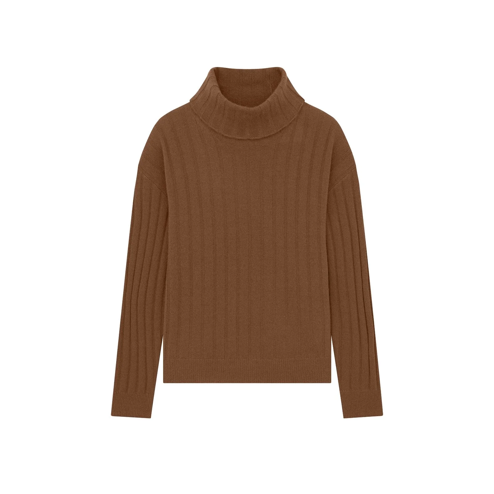 Cashmere Relaxed Ribbed Turtleneck - Image 9
