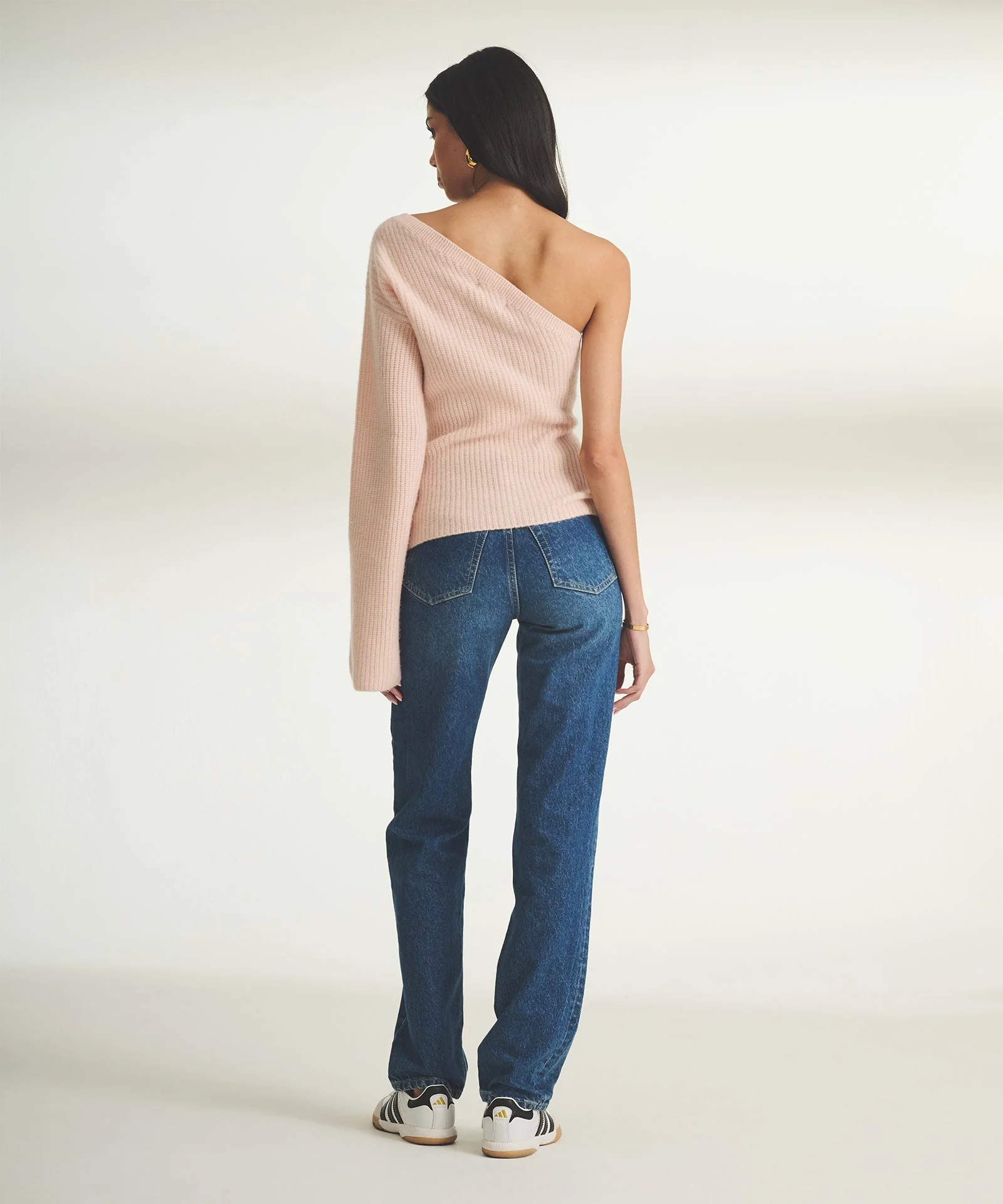 Cashmere Ribbed Asymmetrical Top - Image 5