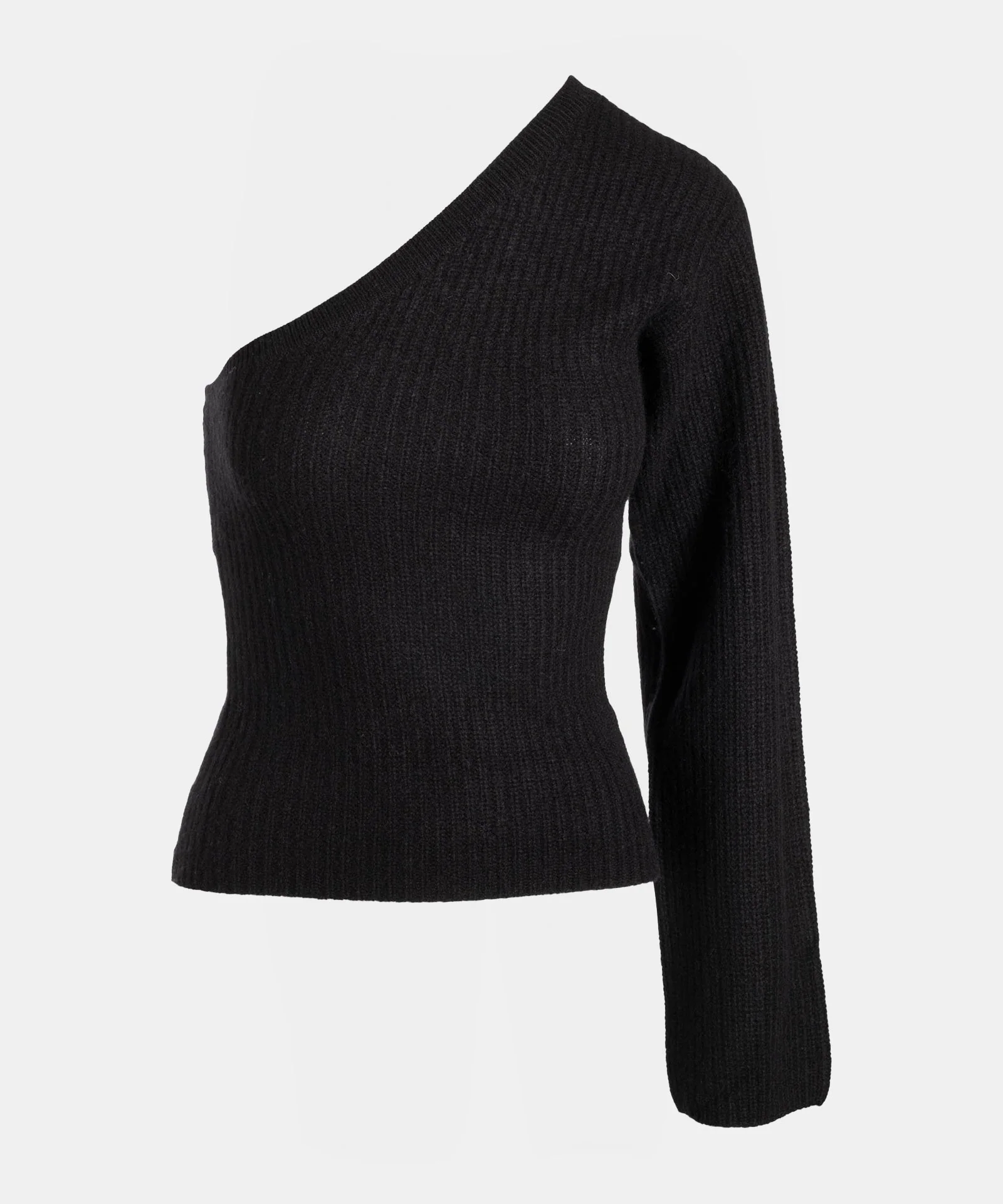 Cashmere Ribbed Asymmetrical Top - Image 6