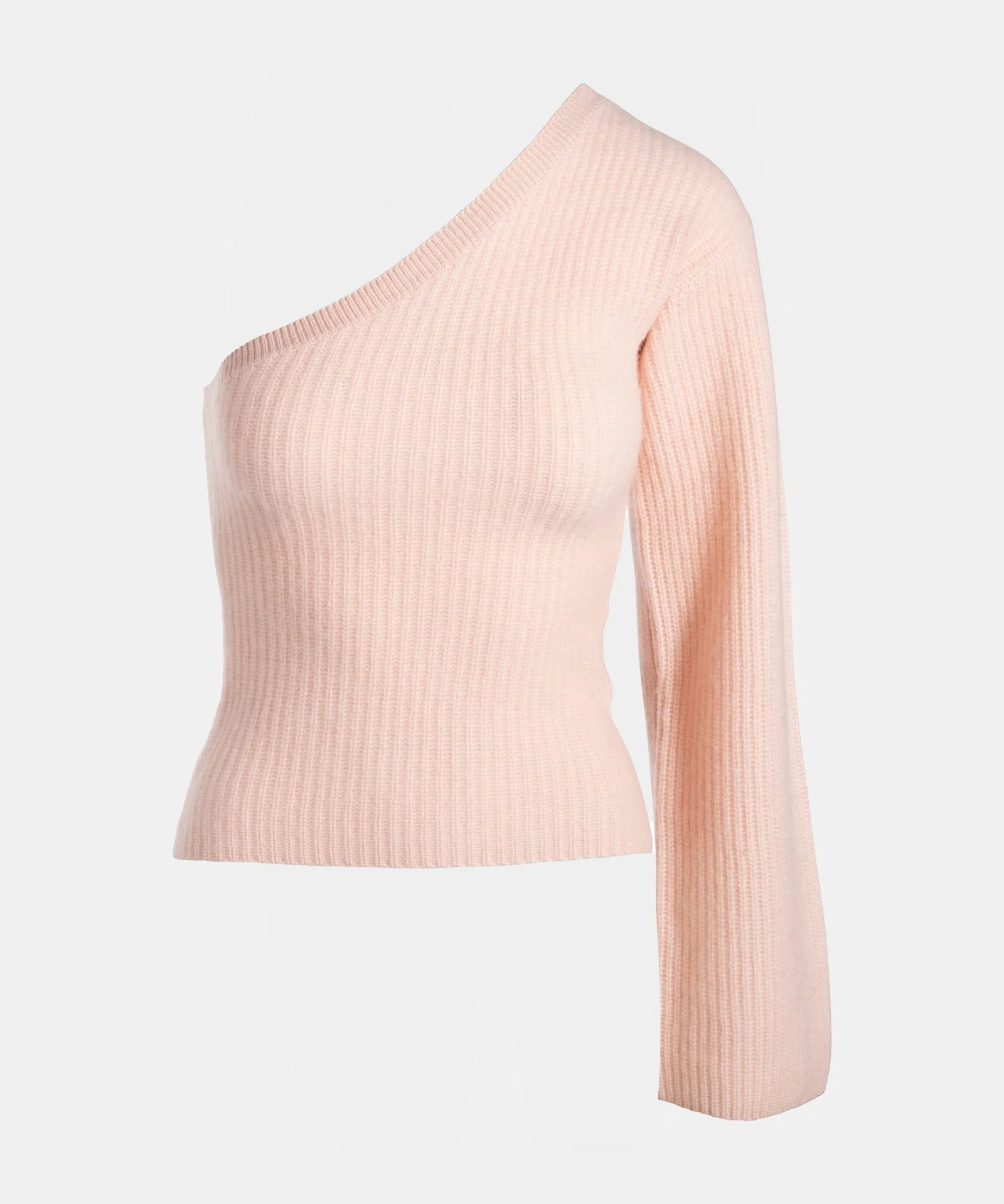 Cashmere Ribbed Asymmetrical Top - Image 7