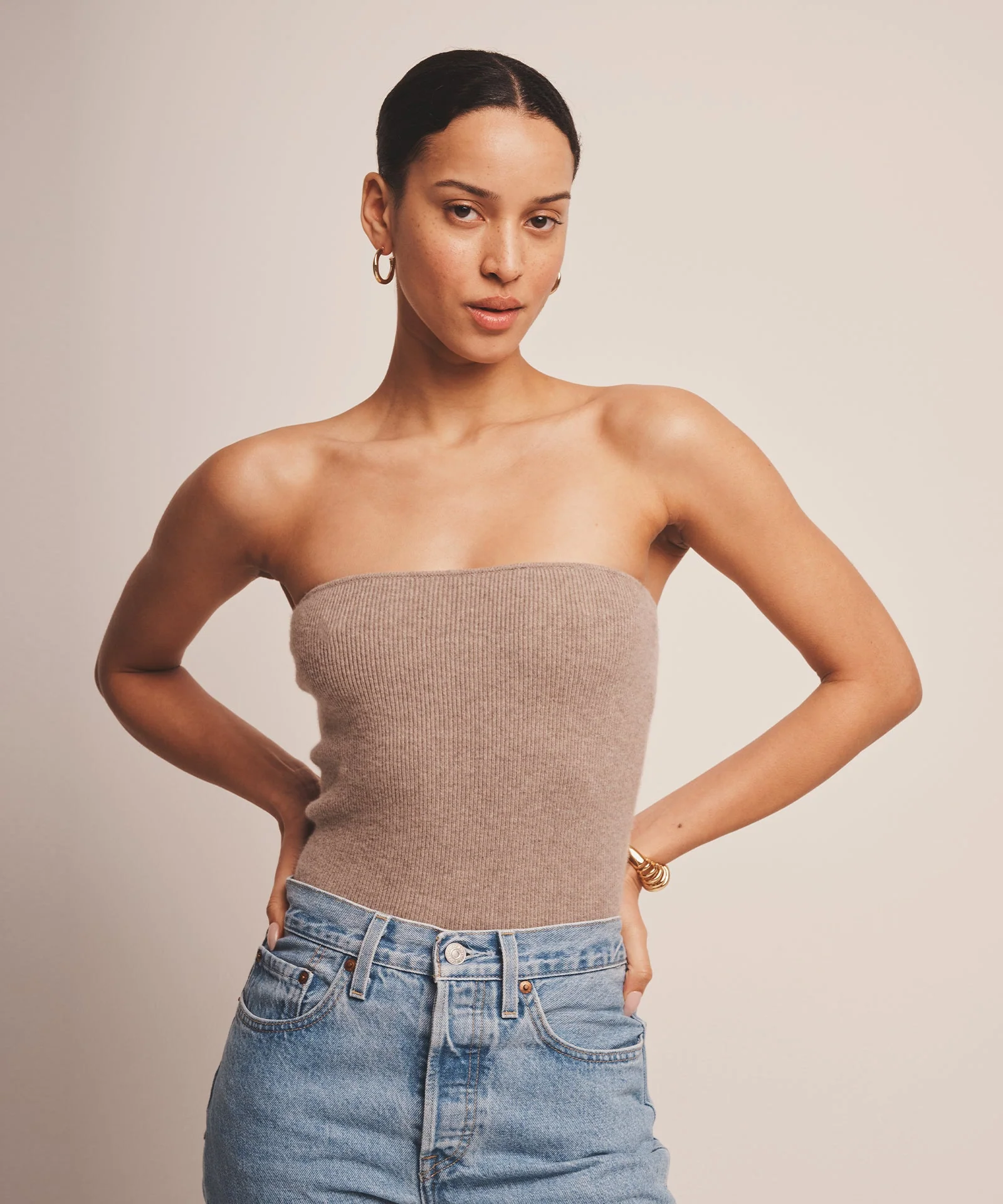 Signature Cashmere Ribbed Tube Top - Image 18