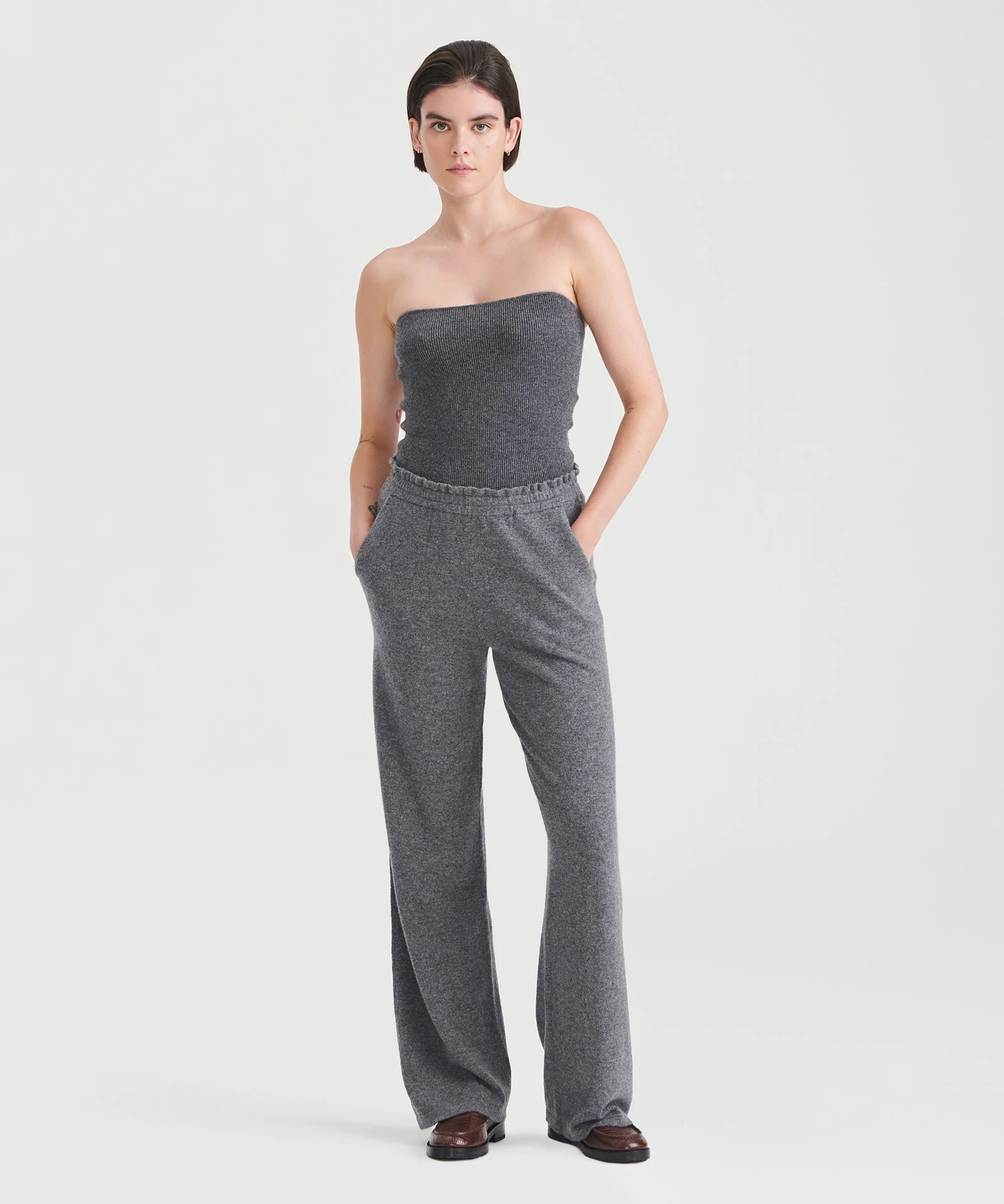 Signature Cashmere Ribbed Tube Top - Image 6