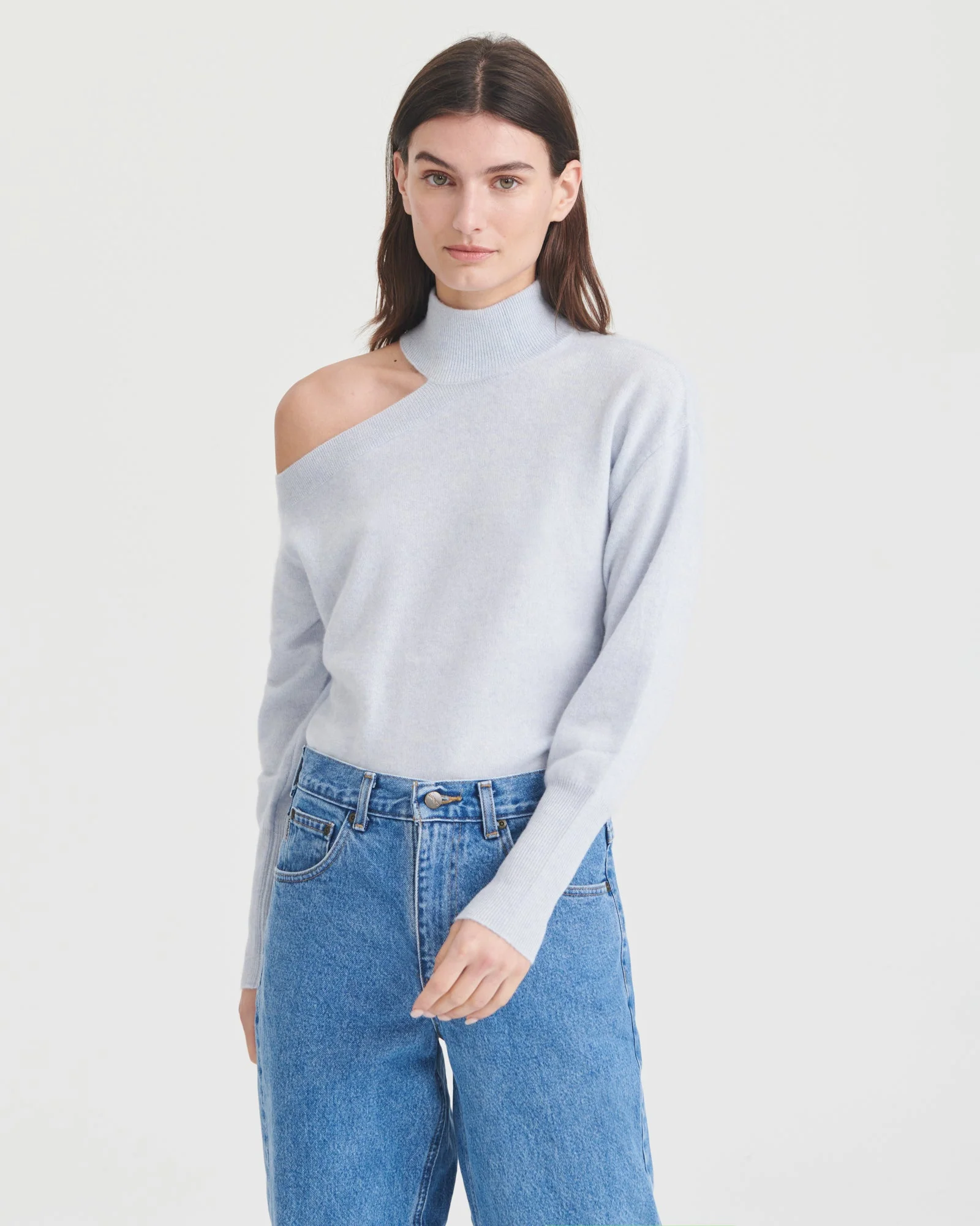 Cashmere Shoulder Cut Out Turtleneck - Image 8