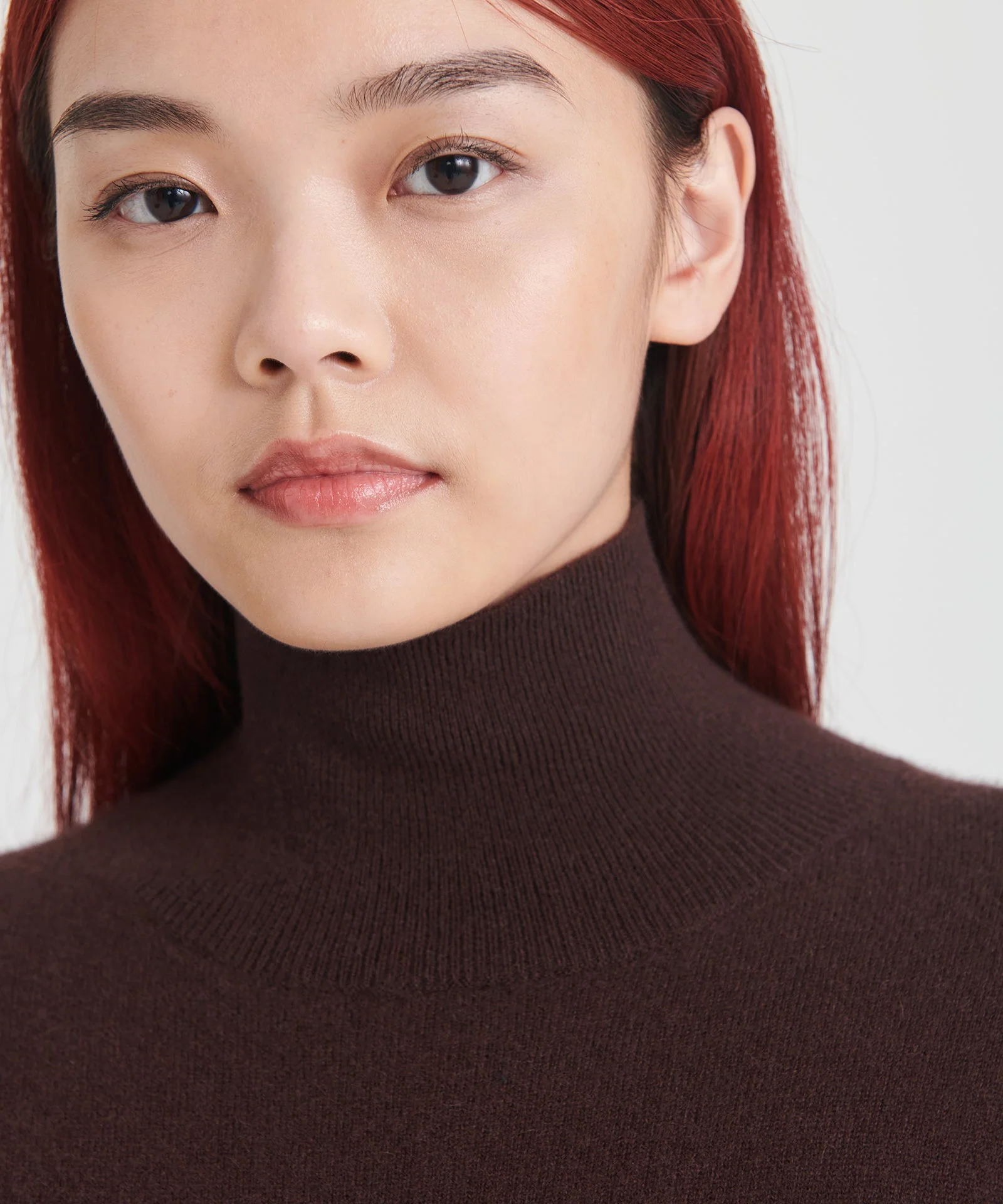Signature Cashmere Turtleneck Dress with Slits - Image 11