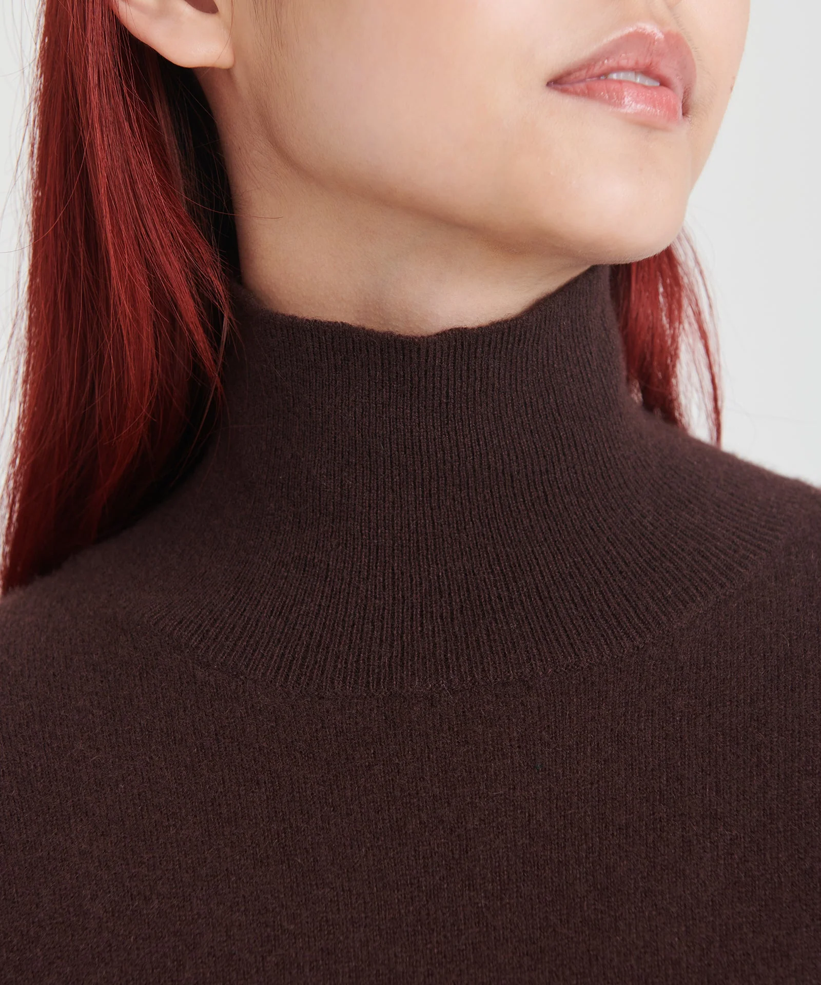 Signature Cashmere Turtleneck Dress with Slits - Image 12
