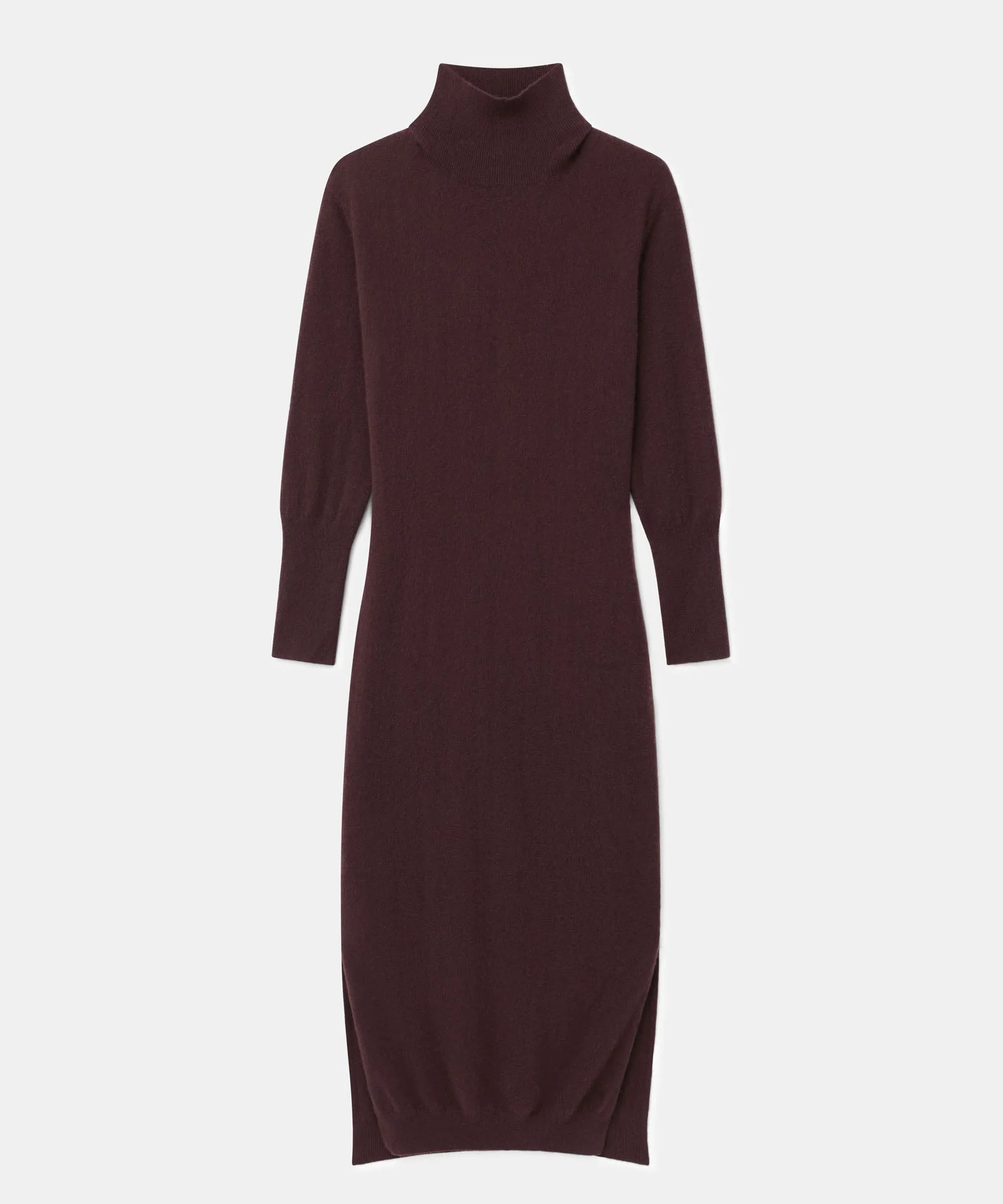Signature Cashmere Turtleneck Dress with Slits - Image 13