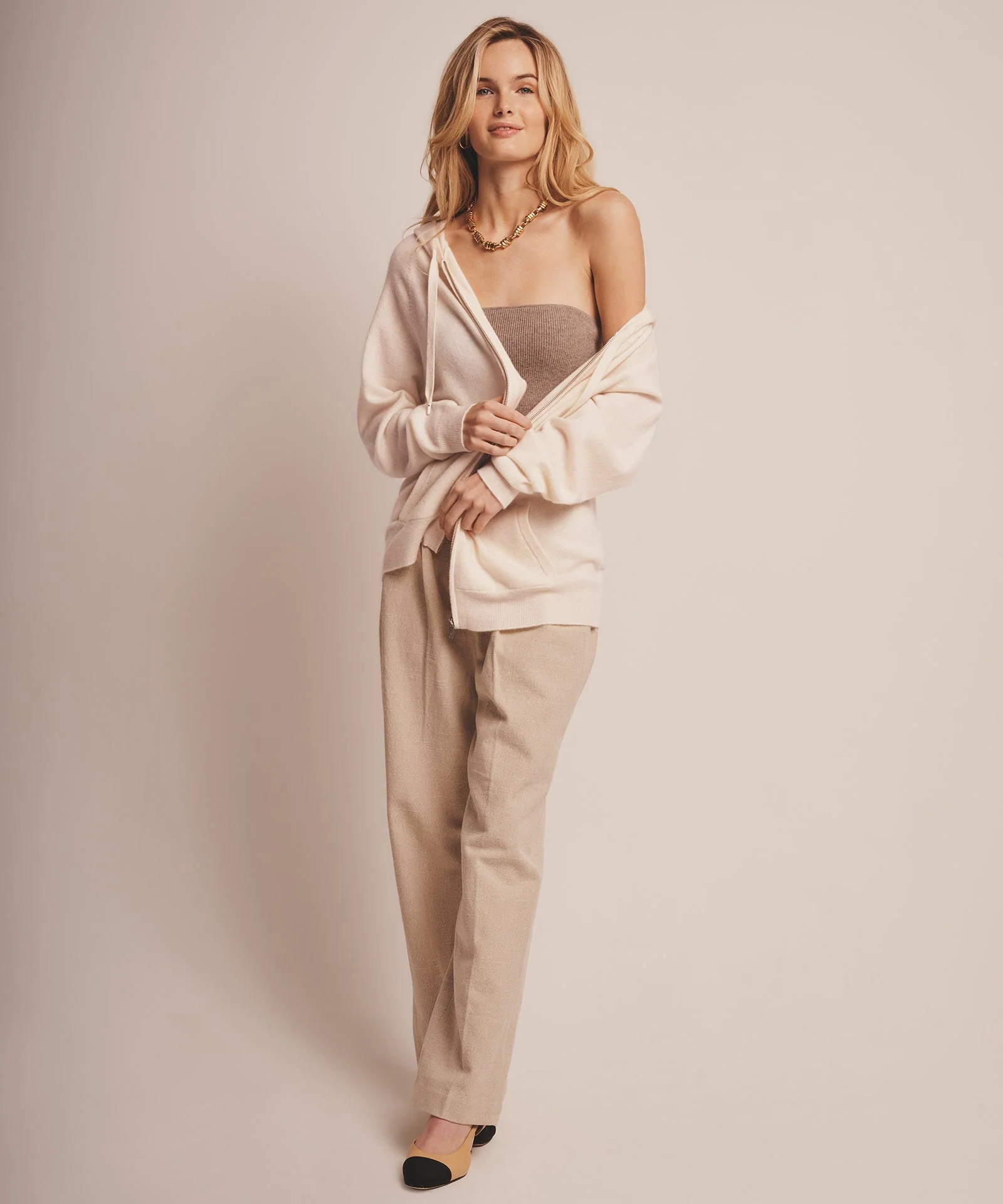 Signature Cashmere Zip Up Hoodie - Image 17