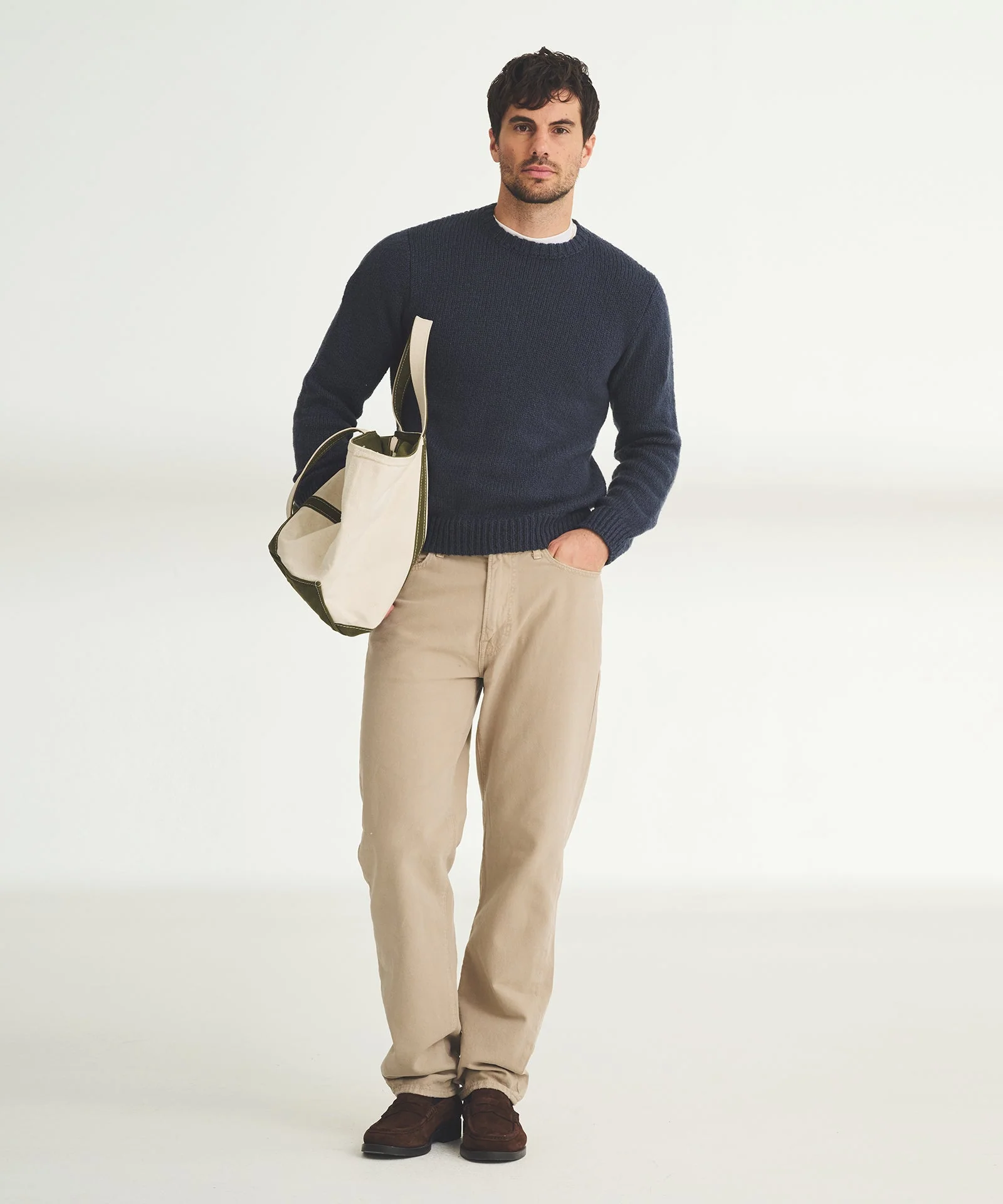 Chunky Cotton Crewneck Sweater - Image 16