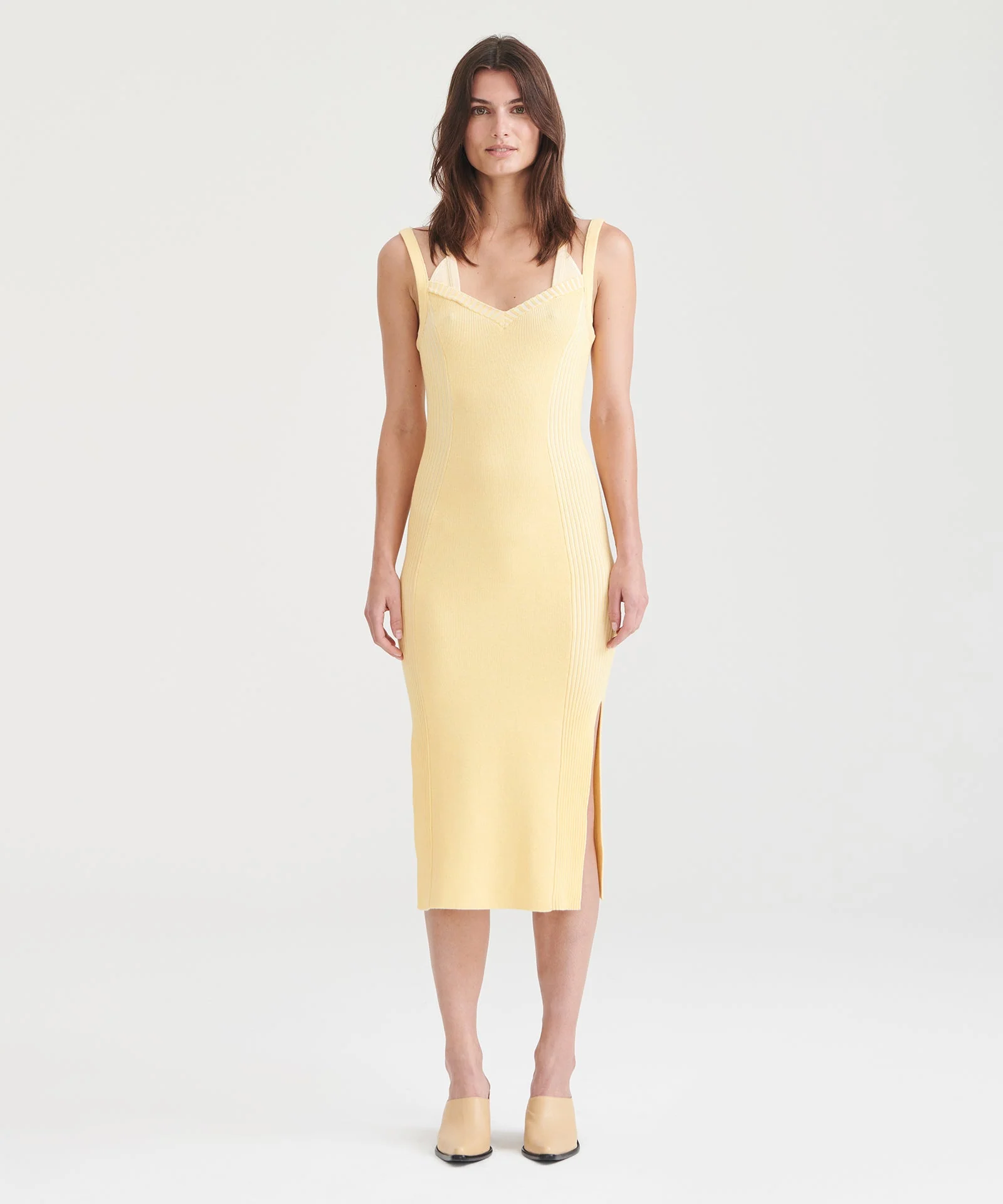 Naia Cashmere Color Plaited Tank Dress - Image 3