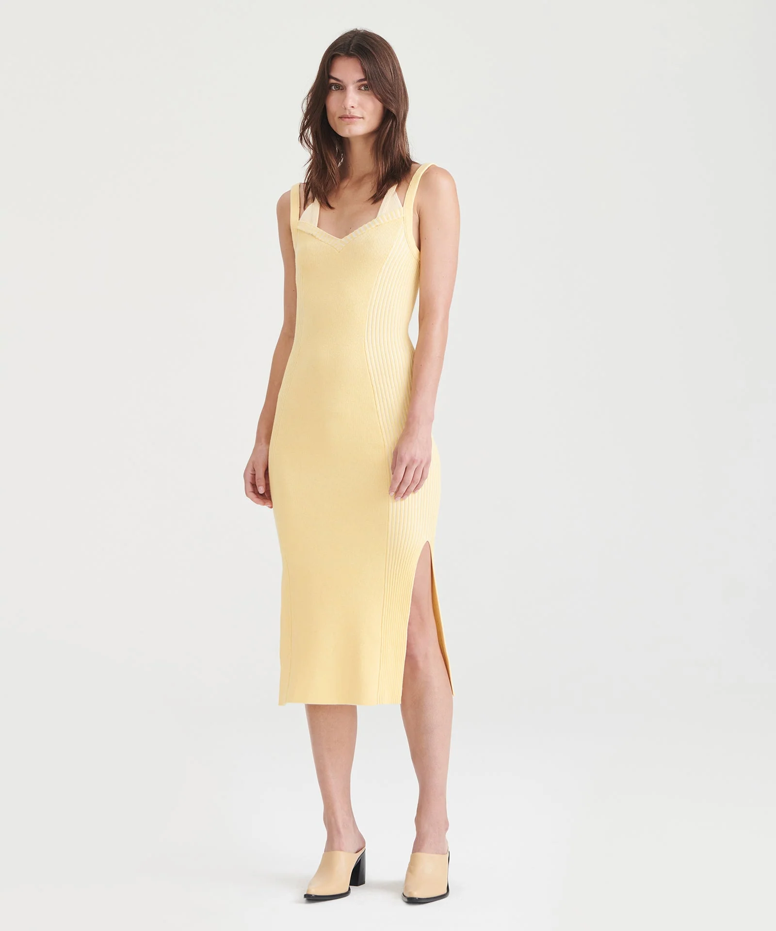 Naia Cashmere Color Plaited Tank Dress - Image 6