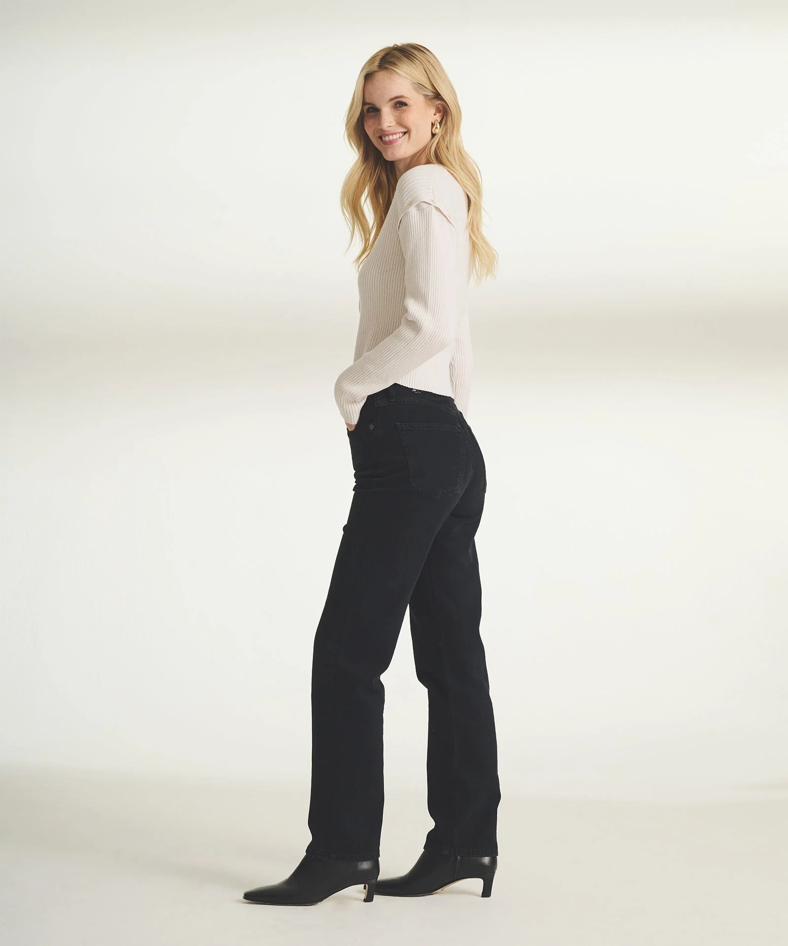 Cotton Cashmere Marled Convertible Sleeve Cardigan - Image 5