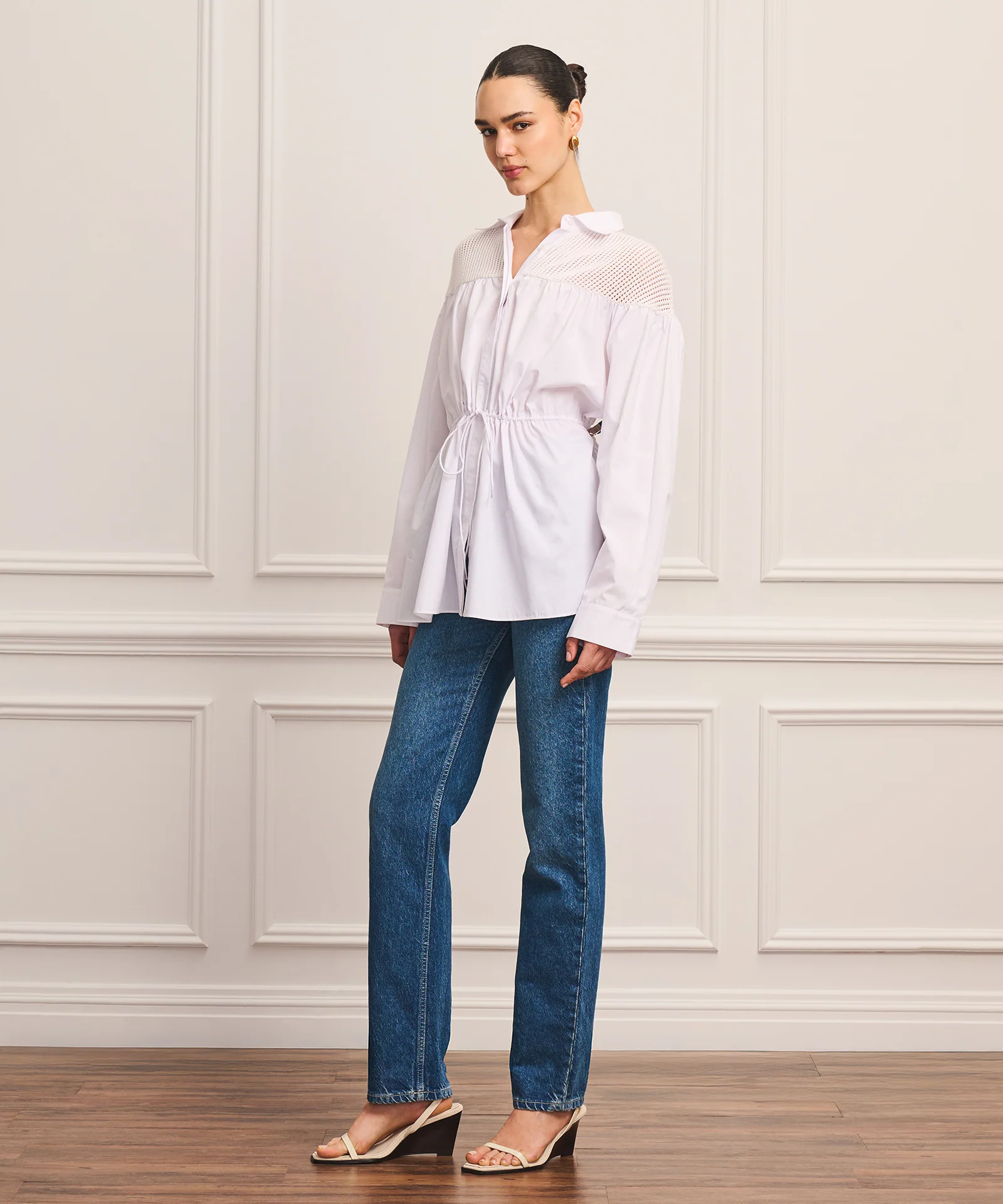 Cotton Cashmere Mixed Media Tunic - Image 4