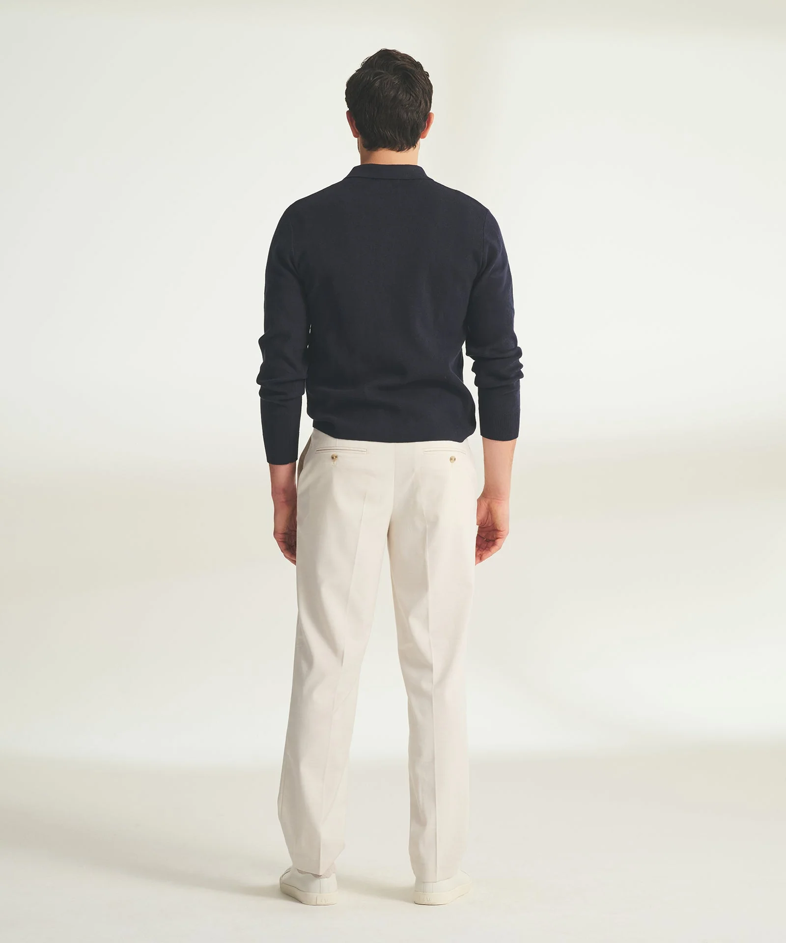 Cotton Cashmere Polo Sweater - Image 11
