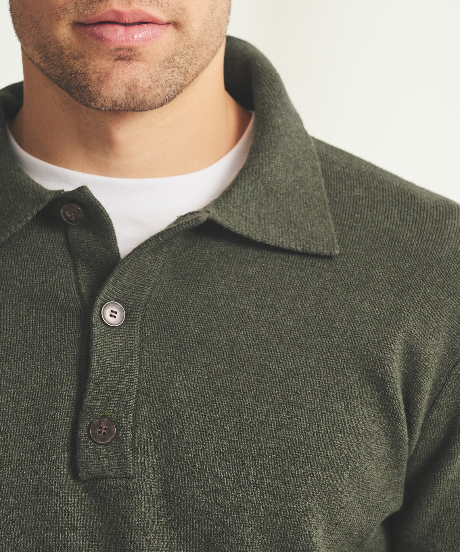 Cotton Cashmere Polo Sweater - Image 14