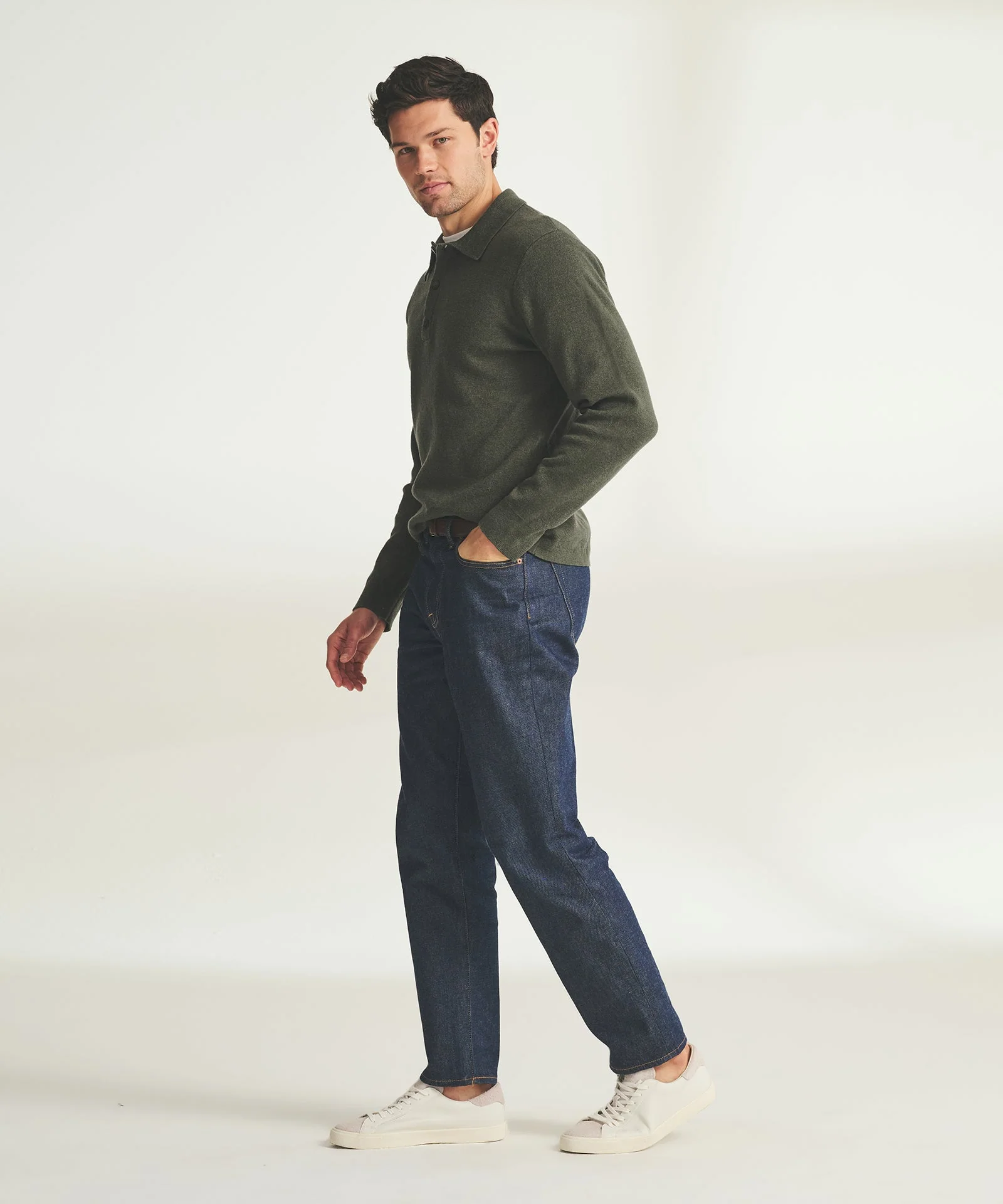 Cotton Cashmere Polo Sweater - Image 16