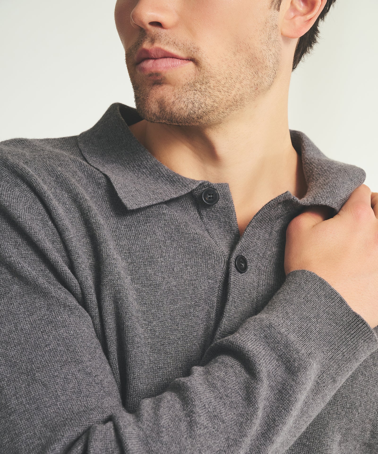 Cotton Cashmere Polo Sweater - Image 4