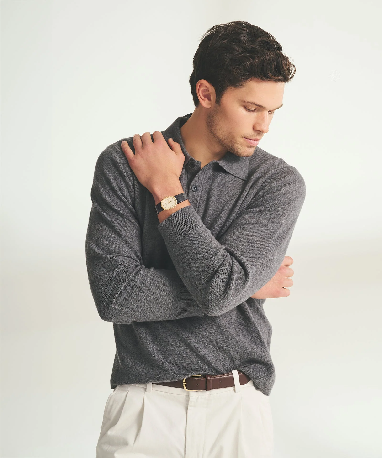 Cotton Cashmere Polo Sweater - Image 5