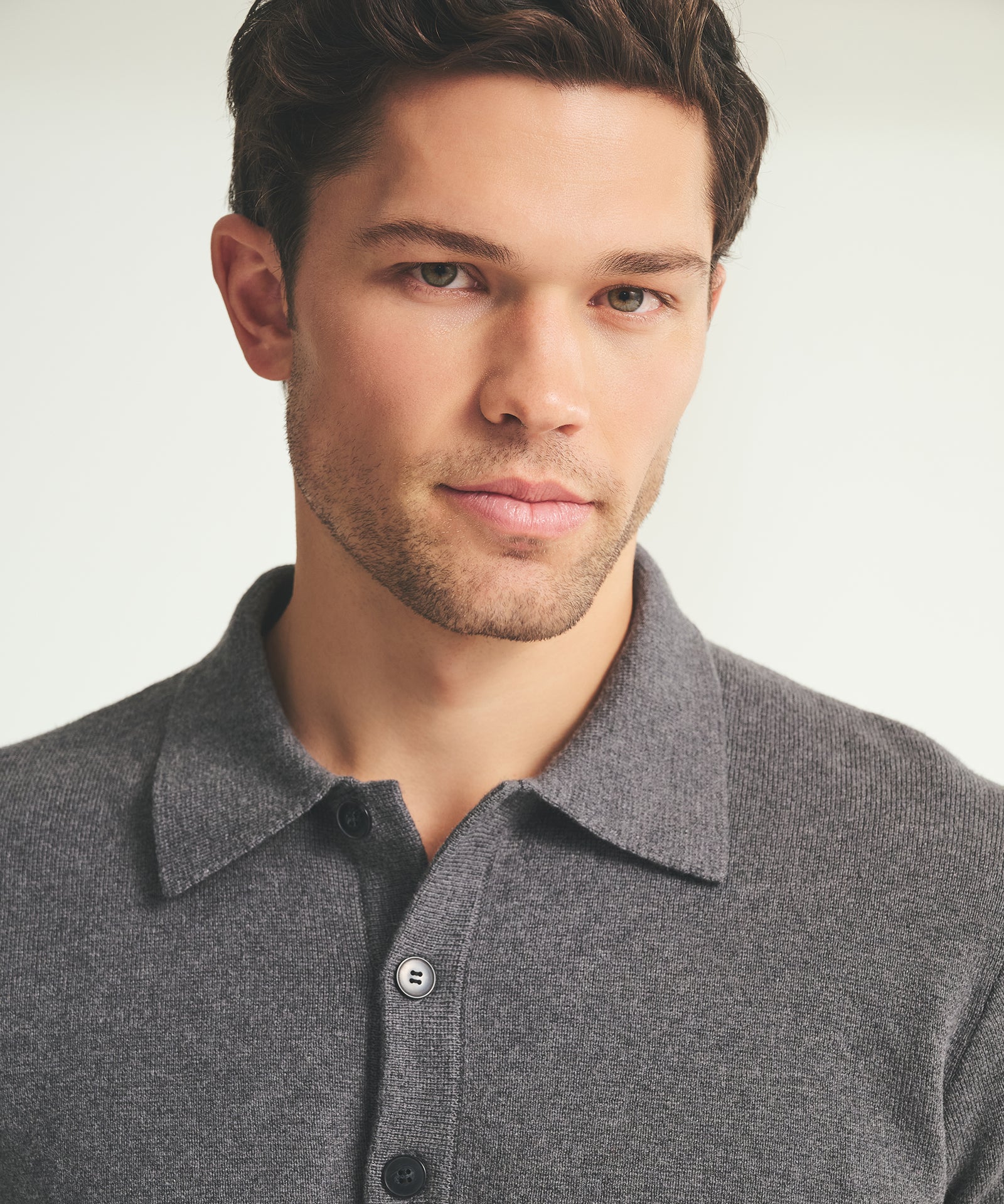 Cotton Cashmere Polo Sweater - Image 6