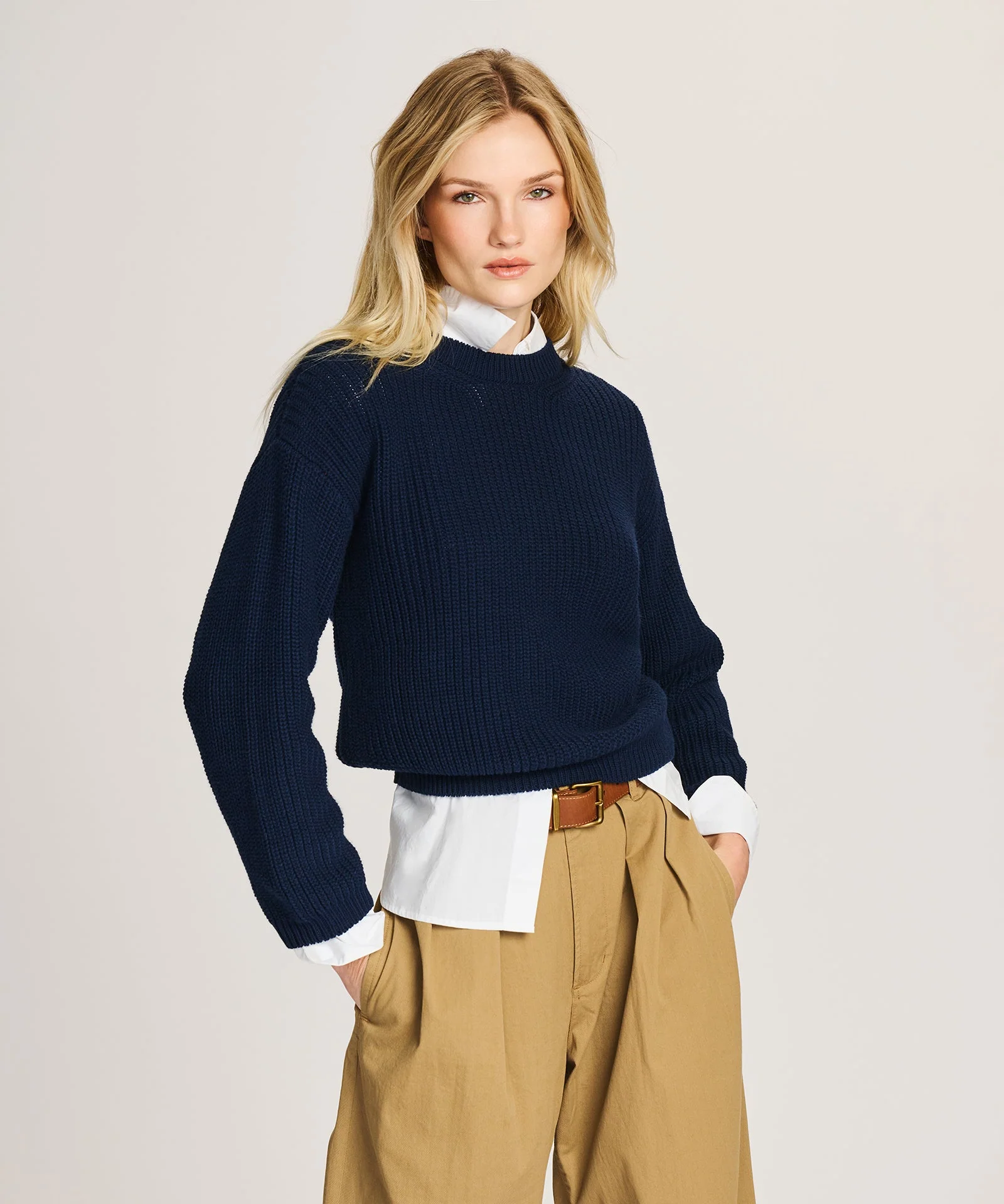 Cotton Fisherman Crewneck Sweater - Image 12