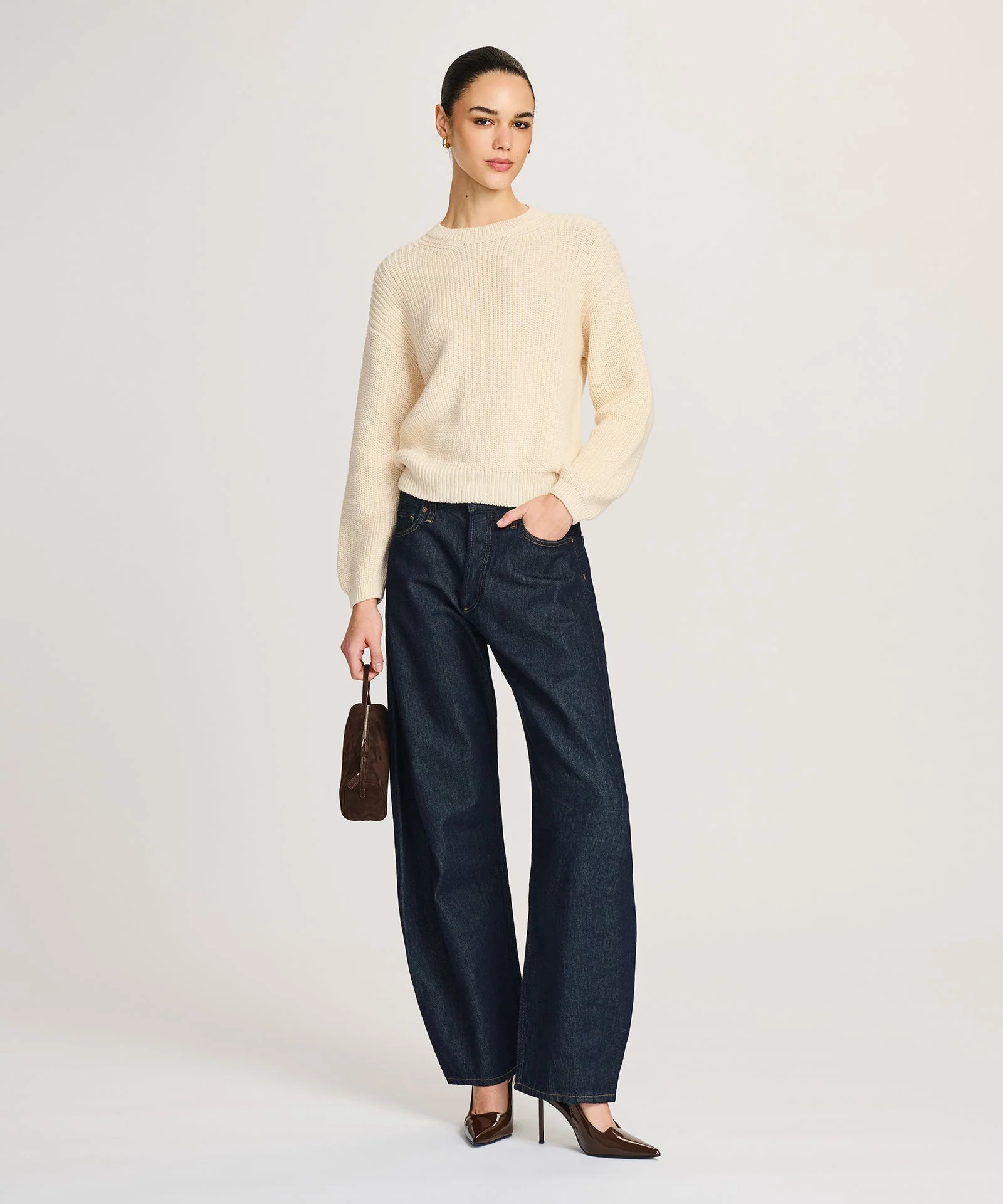 Cotton Fisherman Crewneck Sweater - Image 3