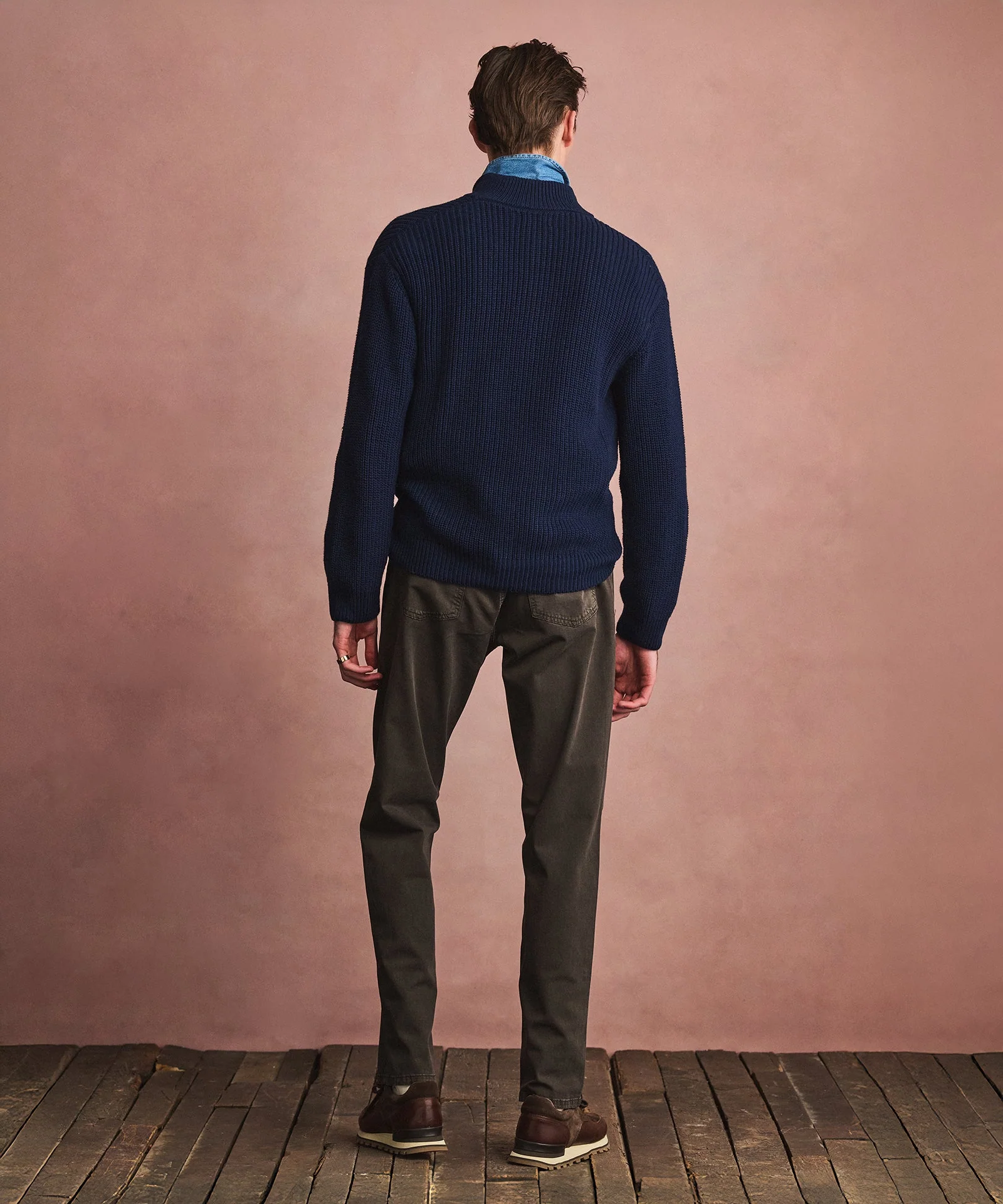 Cotton Fisherman Full Zip Sweater - Image 5
