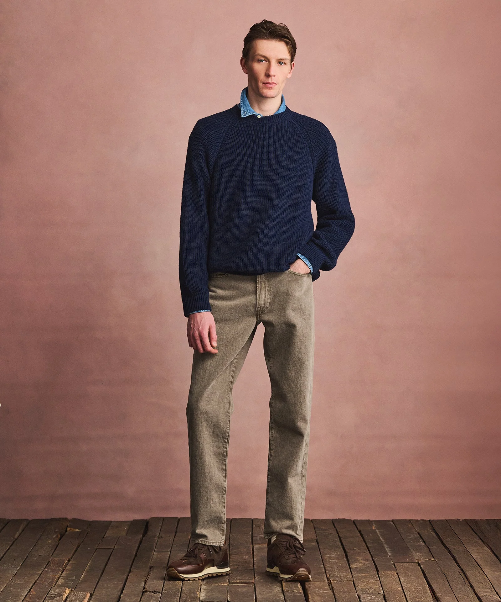 Cotton Fisherman Raglan Crewneck Sweater - Image 15
